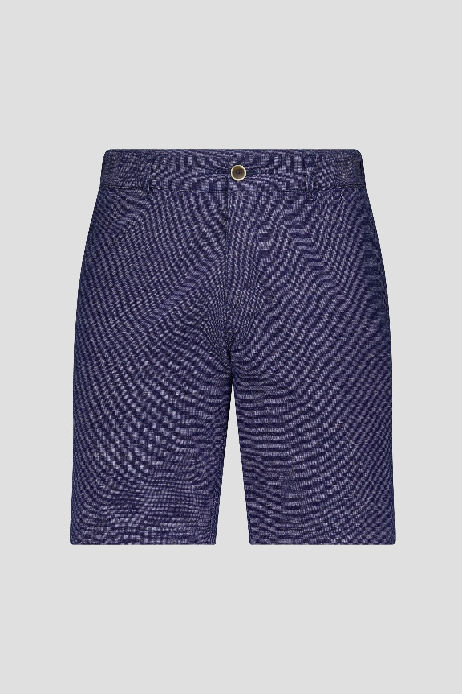 Short bleu foncé avec lin de Dansaert Blue pour Hommes