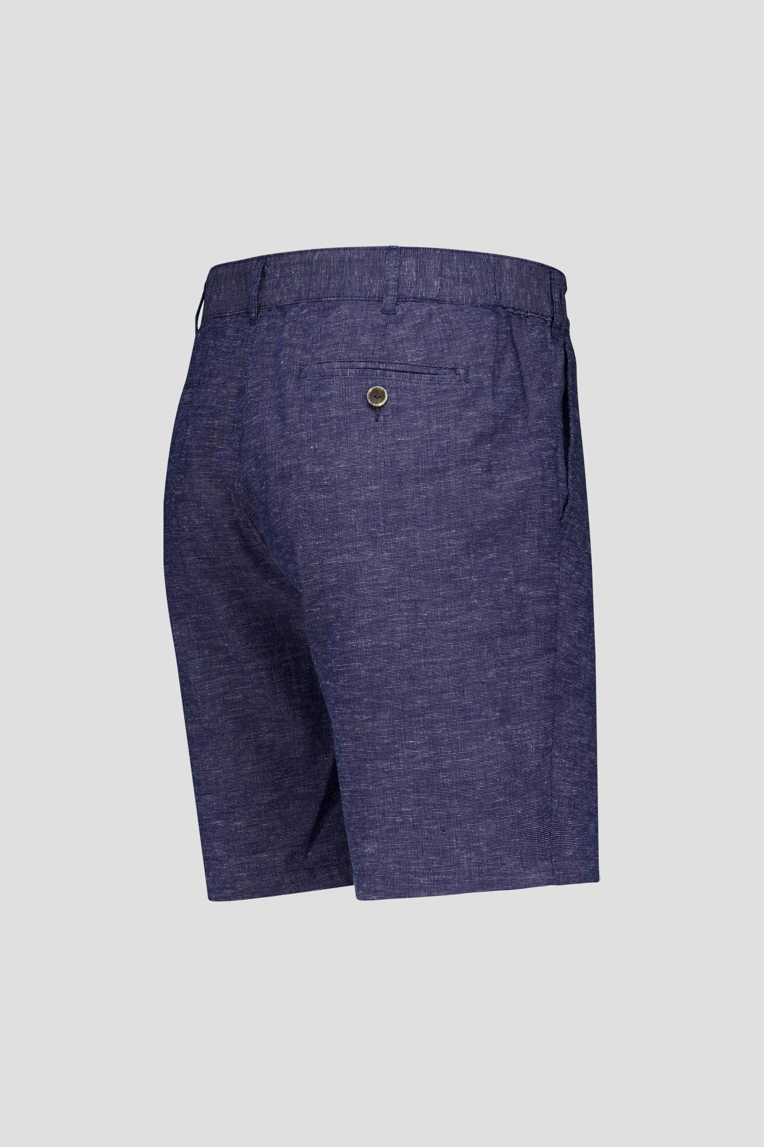 Short bleu foncé avec lin de Dansaert Blue pour Hommes