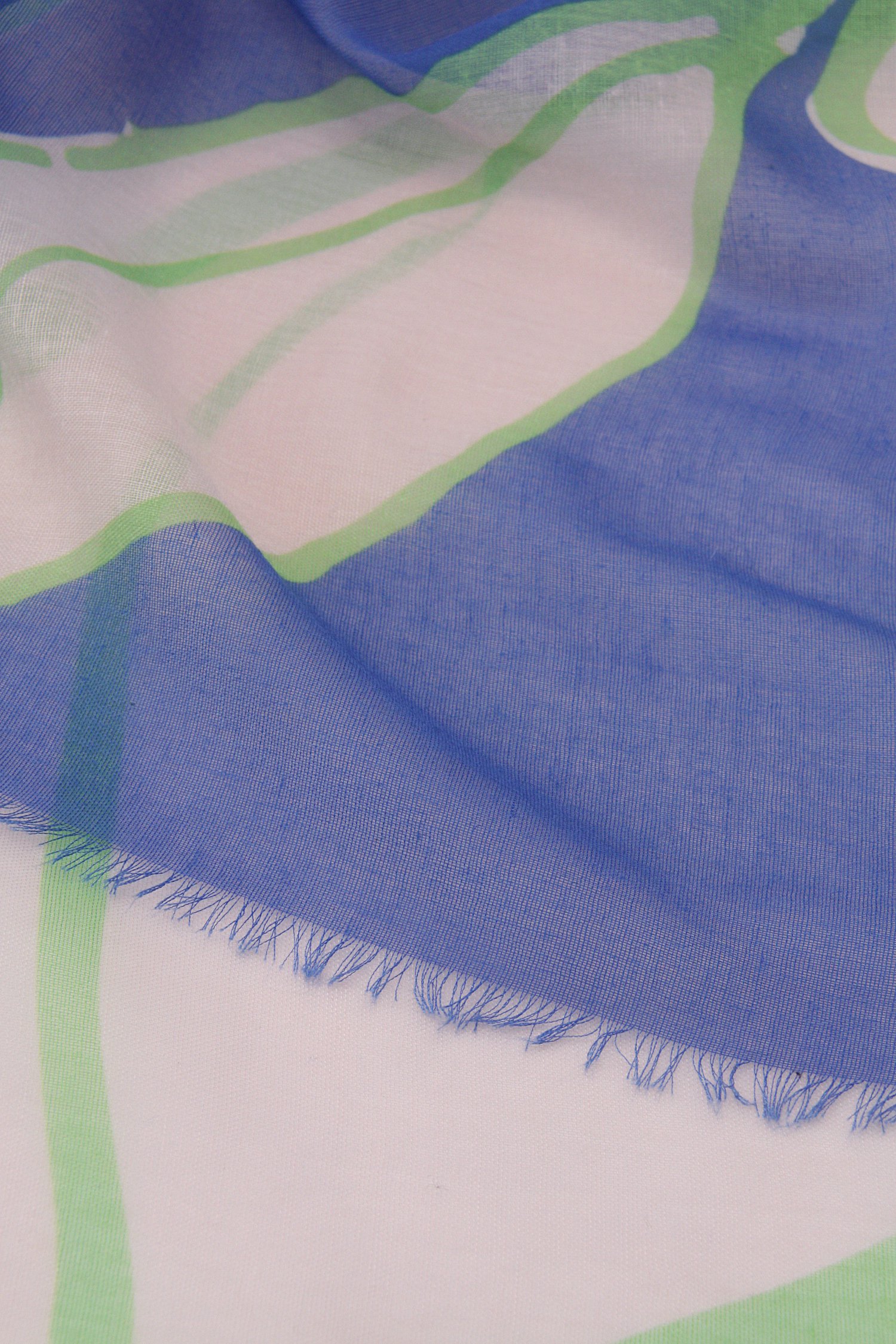 Sjaaltje met groen-blauwe print van Liberty Island voor Dames