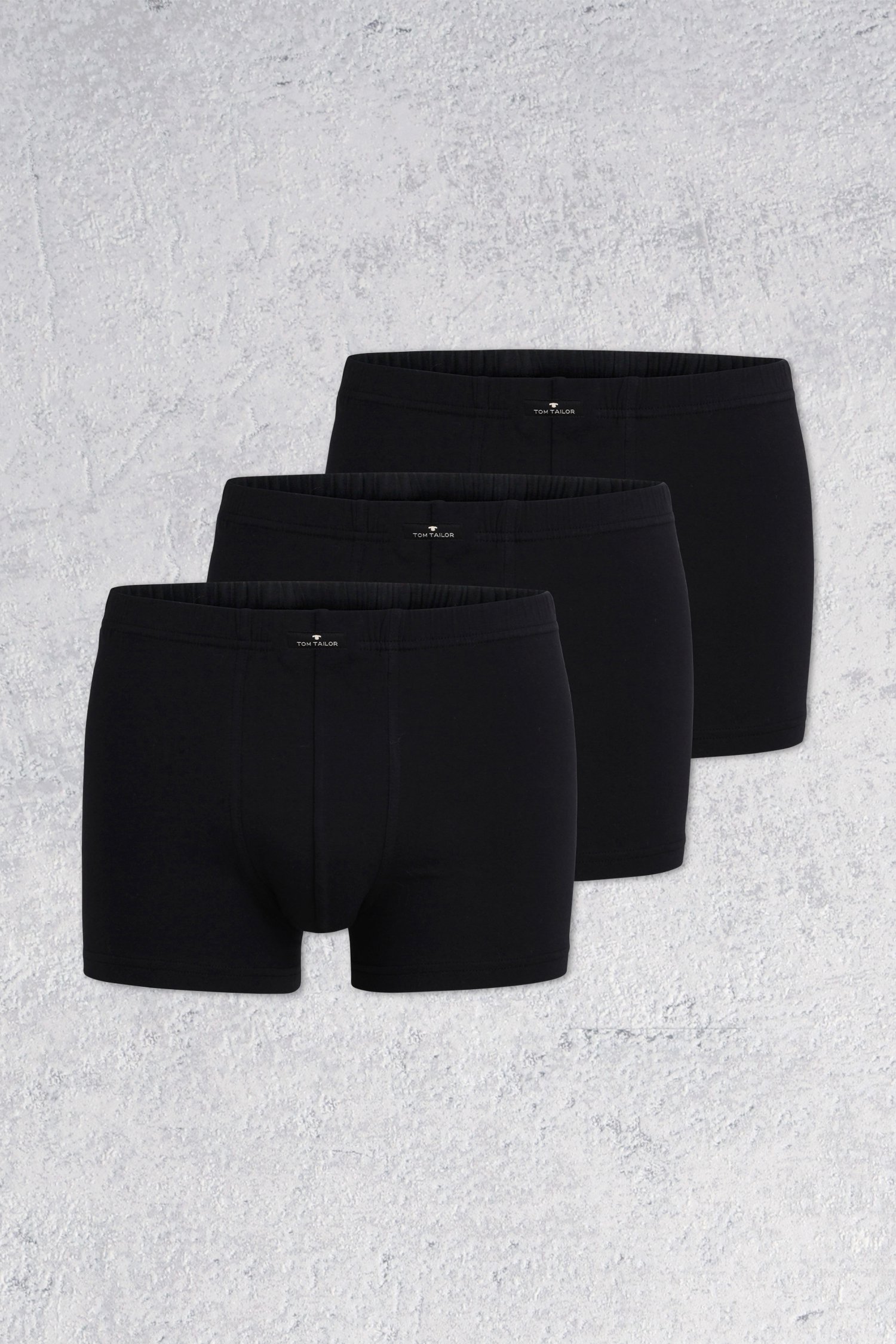 Slips noirs – Trunk pants – Set de 3 de Tom Tailor pour Hommes