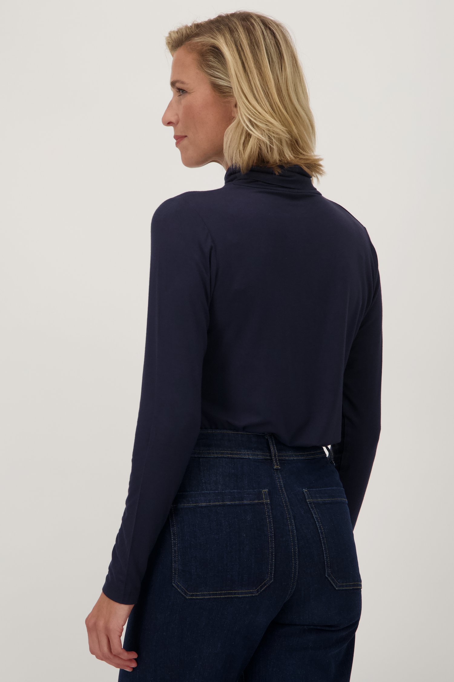Sous-pull bleu foncé avec stretch	 de Liberty Island pour Femmes