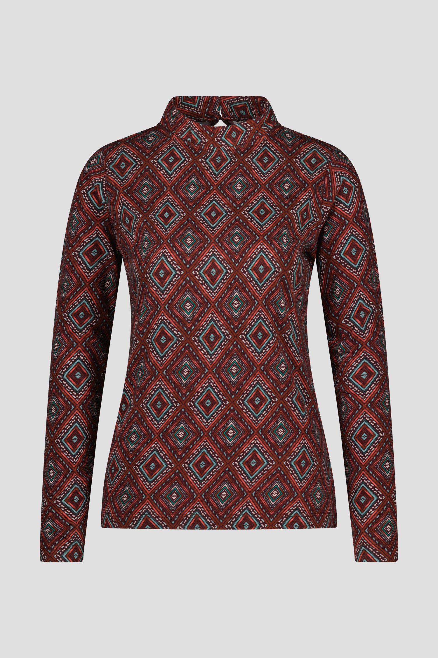 Sous-pull brun rouge avec motif à carreaux de Liberty Loving nature pour Femmes