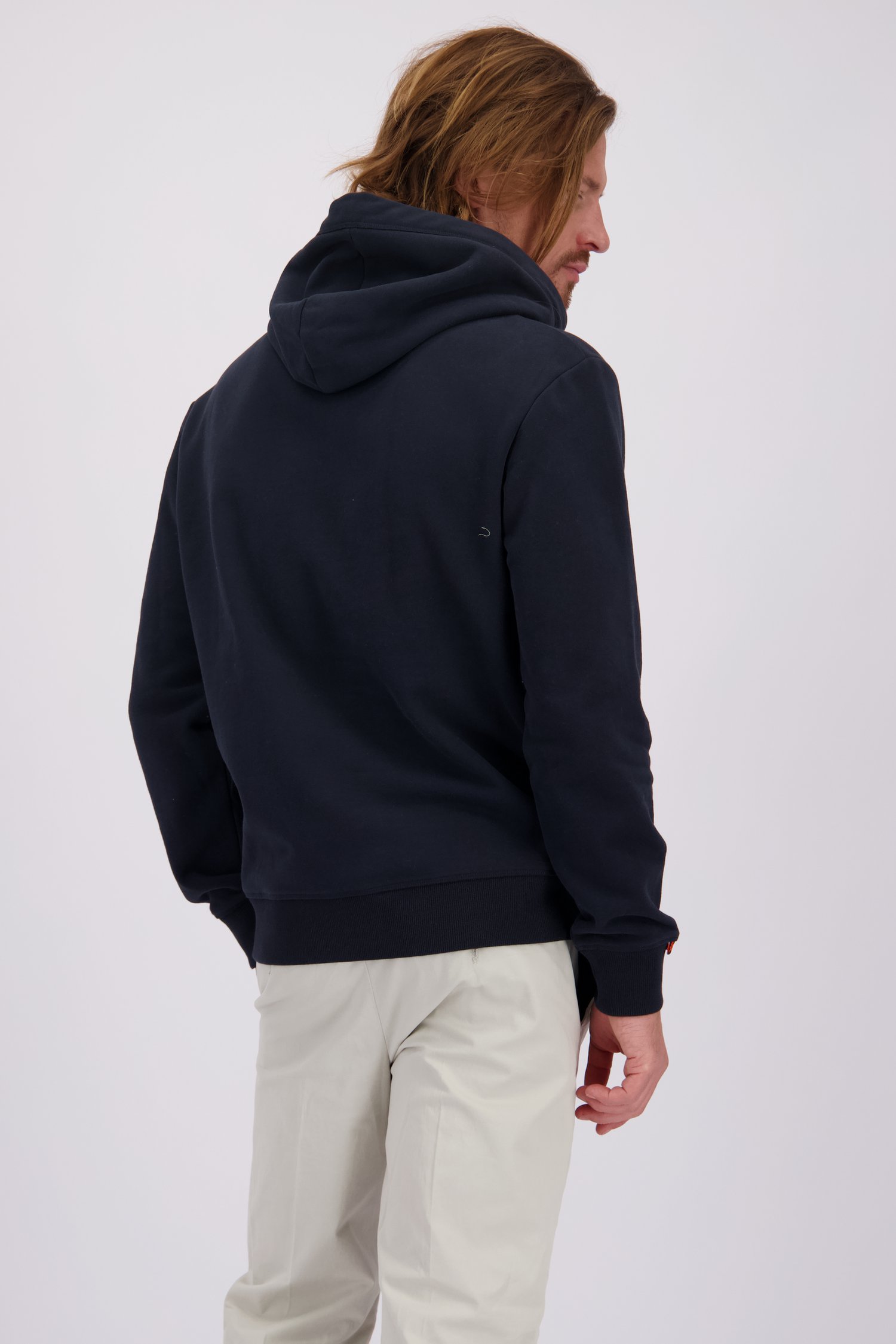Le dos de Sweat à capuche bleu marine de Superdry pour Hommes