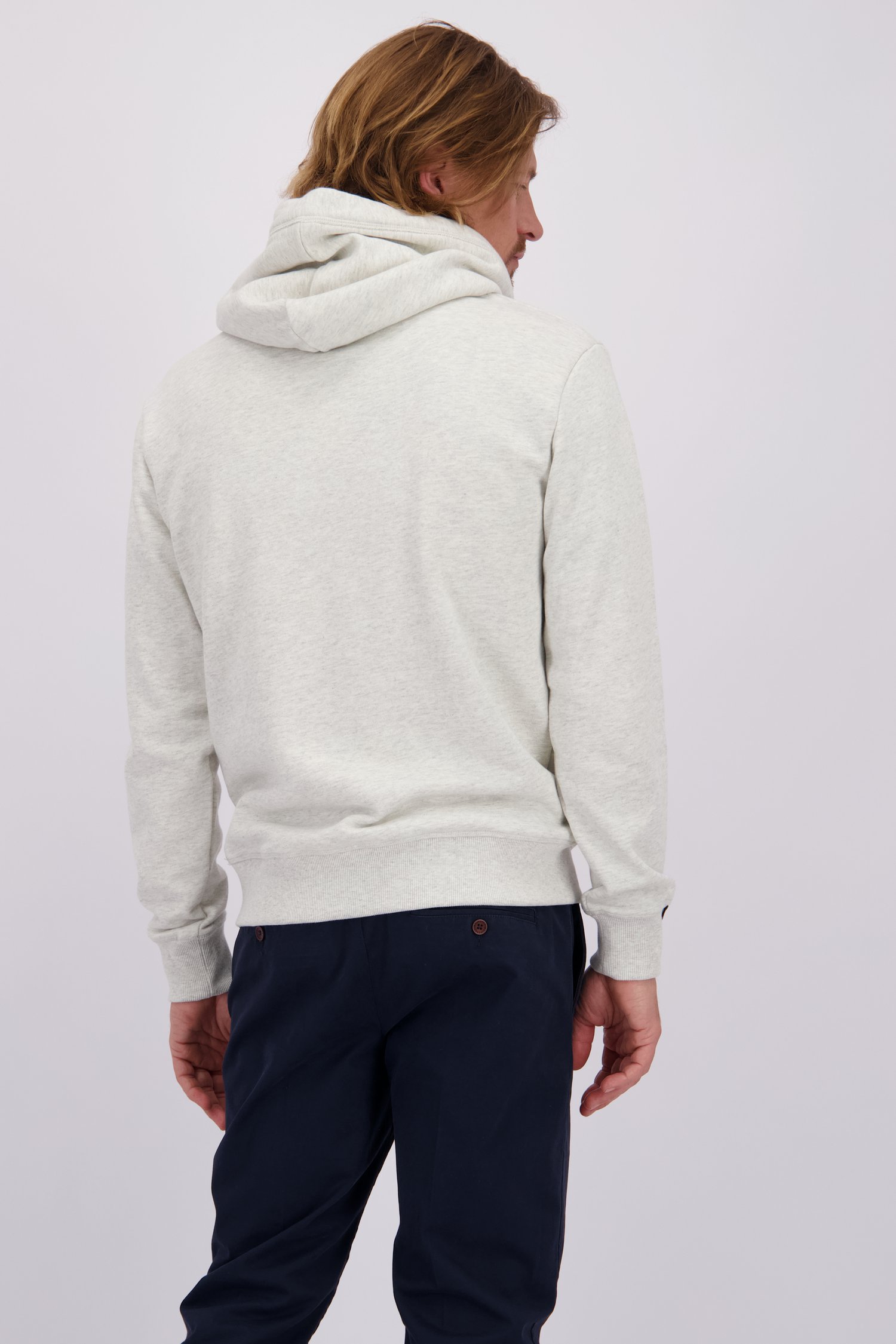Le dos de Sweat à capuche gris de Superdry pour Hommes