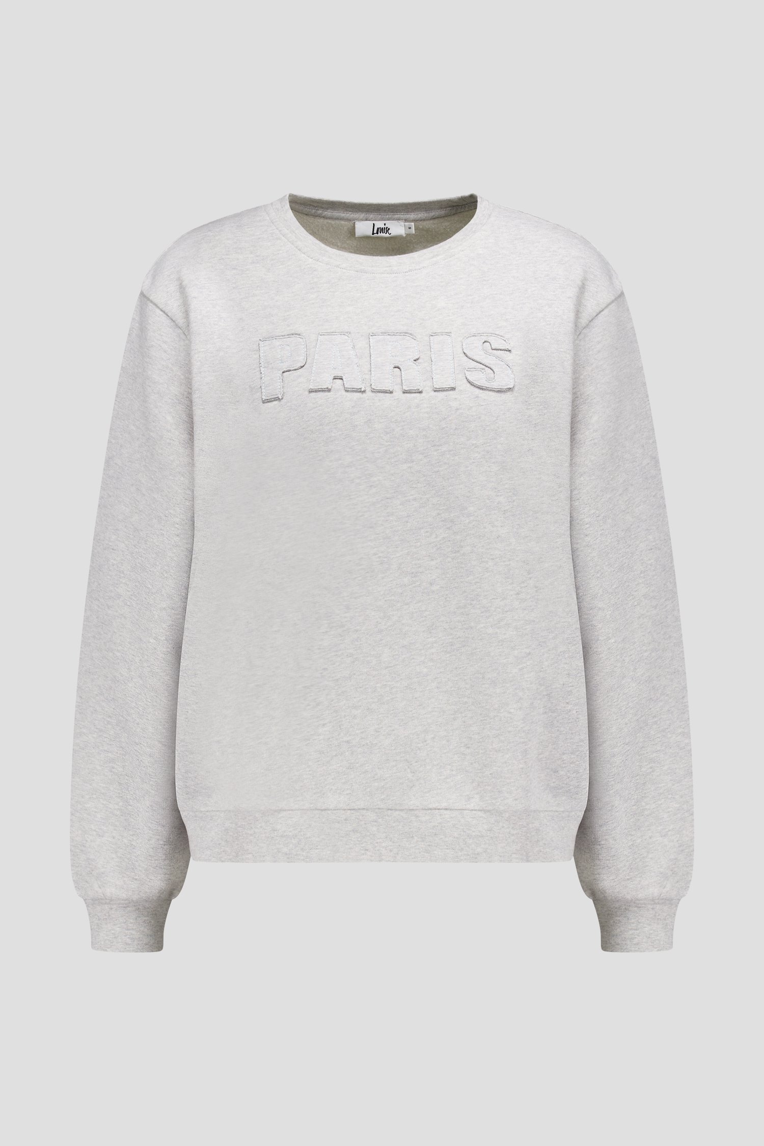 Photo produit 1 de Sweat gris avec lettres appliquées ‘Paris’ de Louise pour Femmes