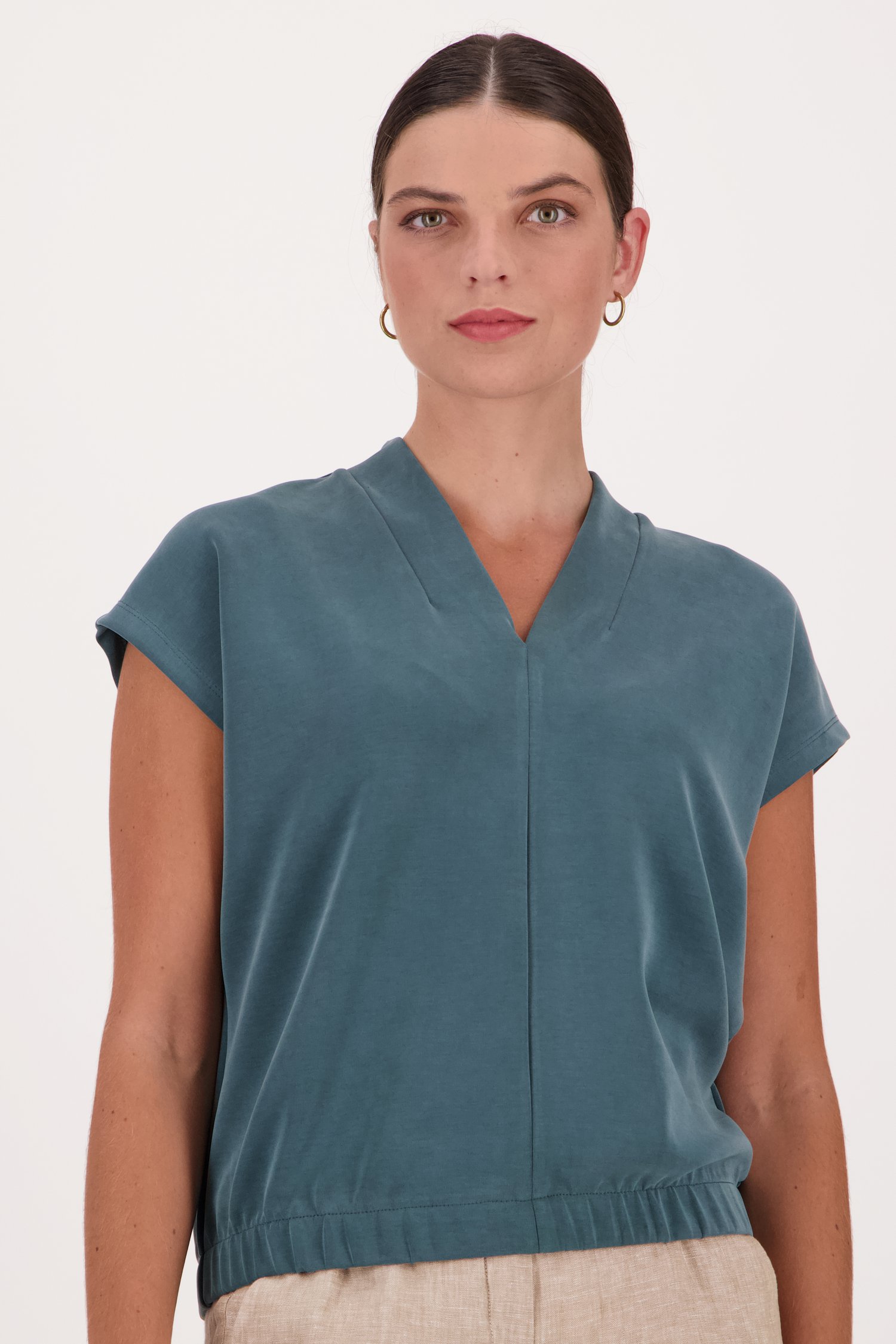 Sweatshirt vert-bleu de Opus pour Femmes