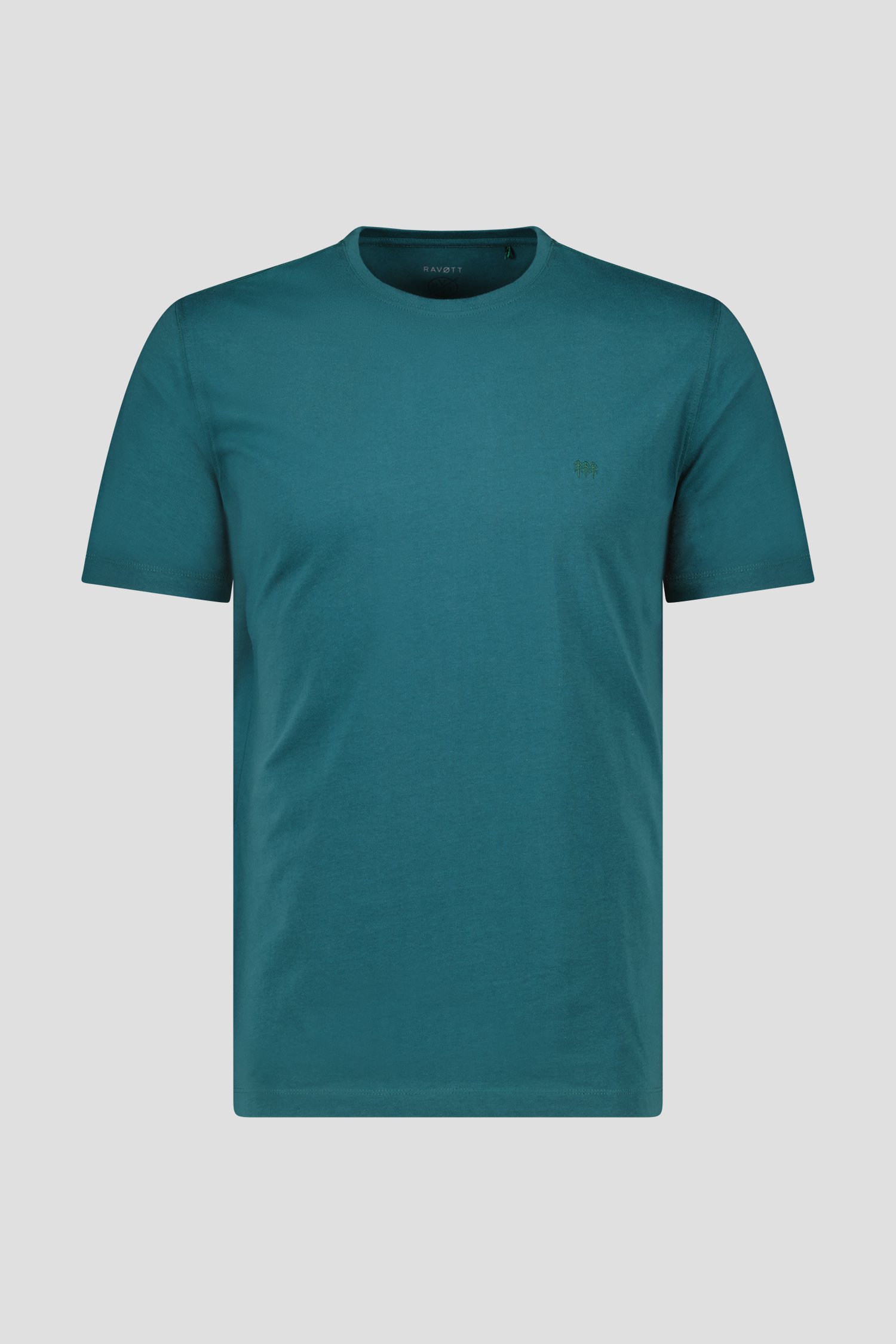 T-shirt à col rond vert foncé de Ravøtt pour Hommes