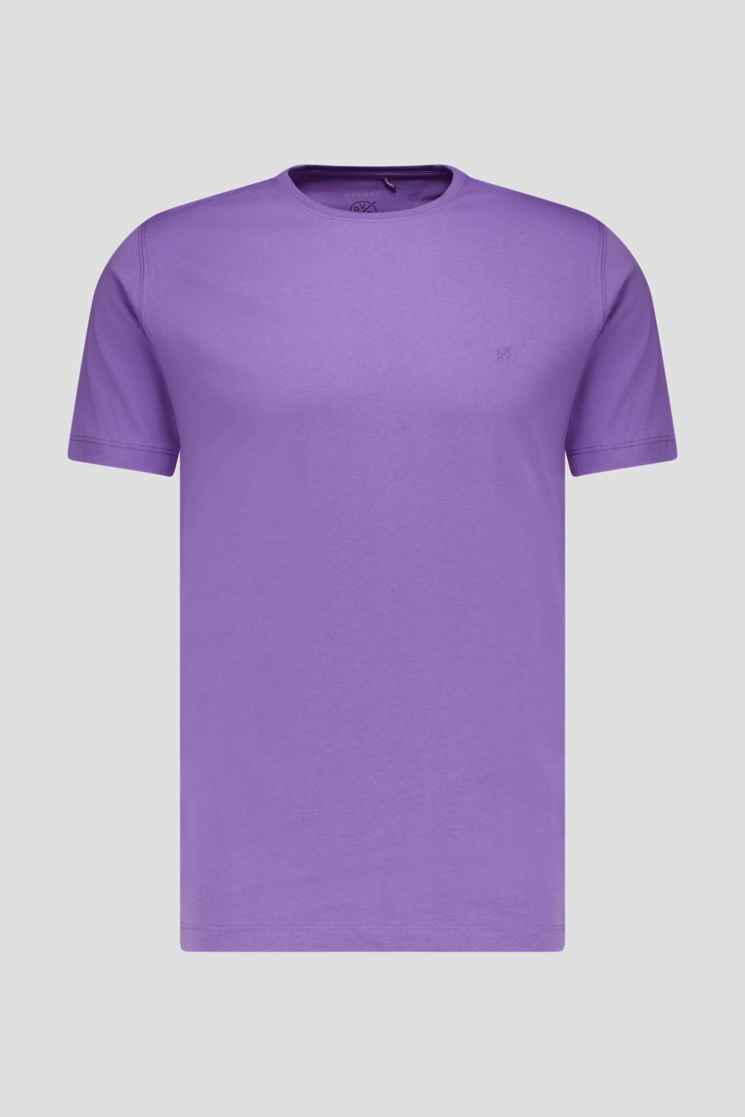 T-shirt à col rond violet de Ravøtt pour Hommes