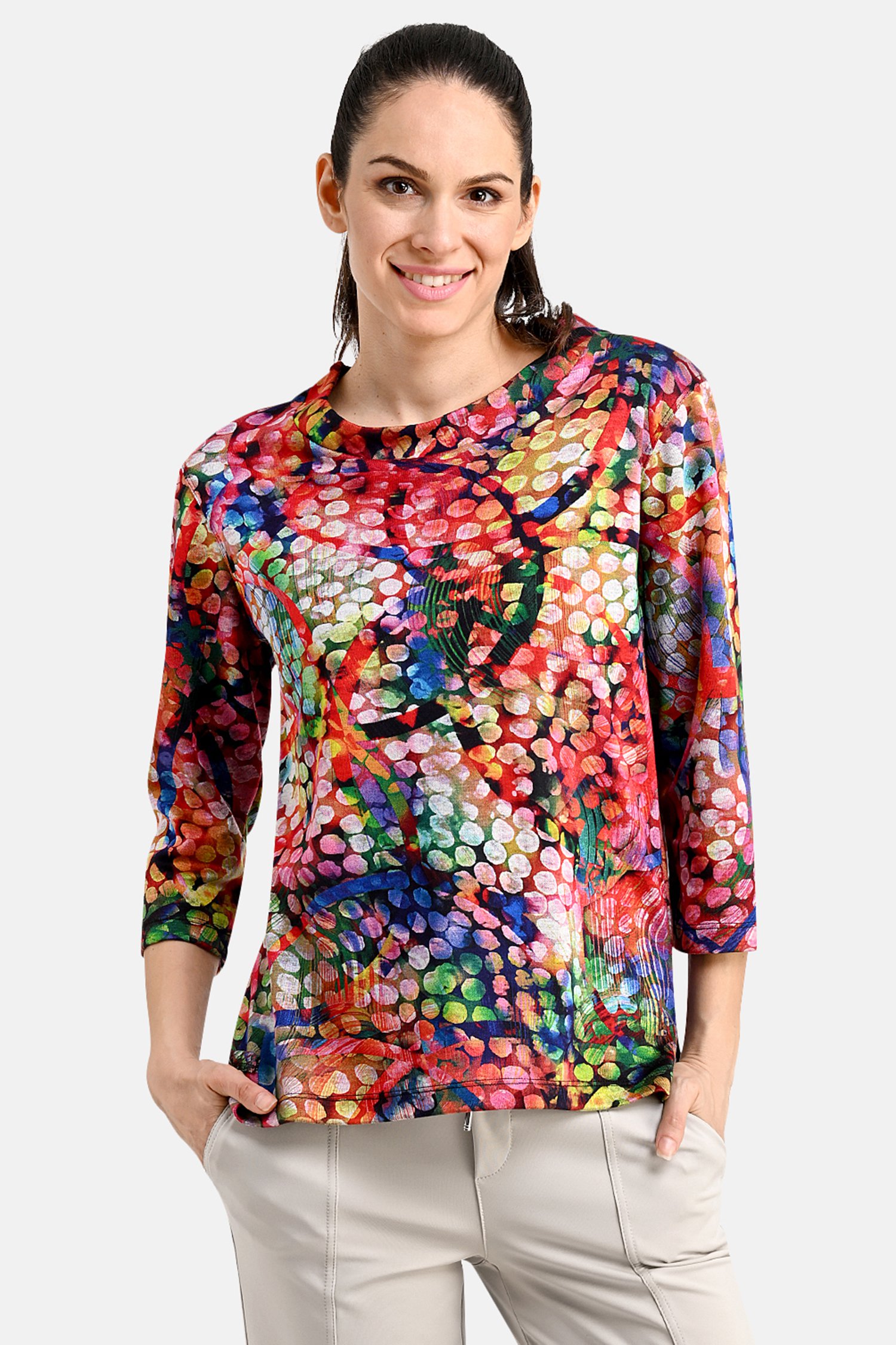 T-shirt à imprimé coloré de Bicalla pour Femmes