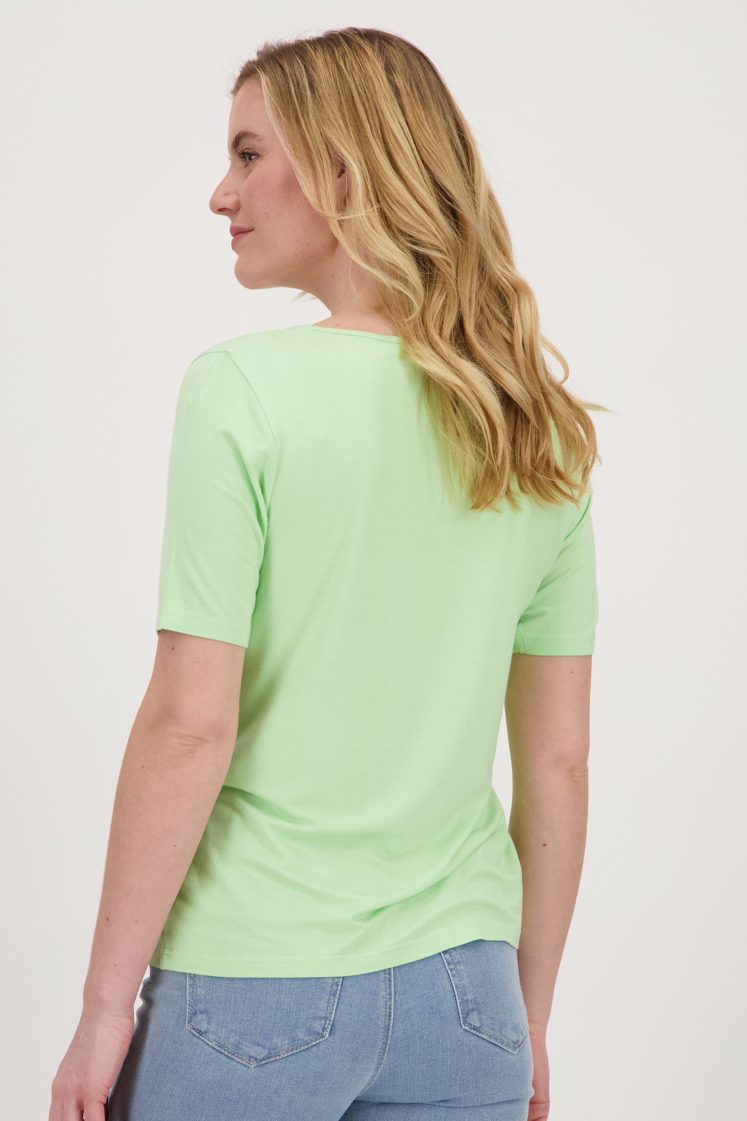 T-shirt à manches courtes vert clair de Liberty Island pour Femmes