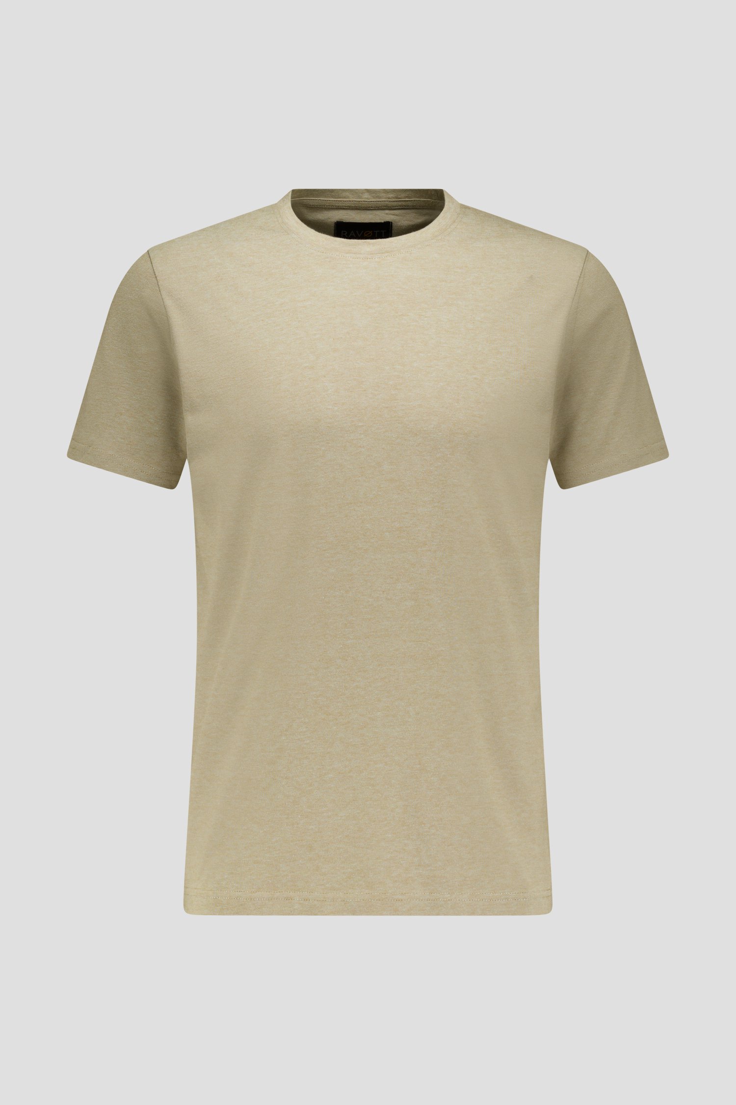 Photo produit 1 de T-shirt à rayures beige de Ravøtt pour Hommes
