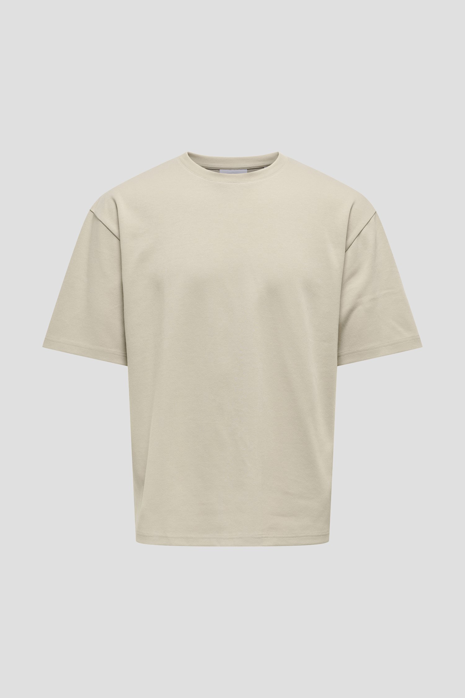T-shirt beige à col rond de ONLY & SONS pour Hommes