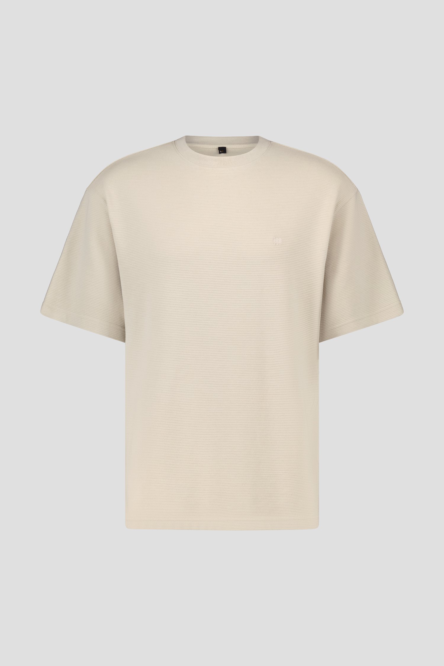 T-shirt beige côtelé - Collection Metejoor de Ravøtt pour Hommes