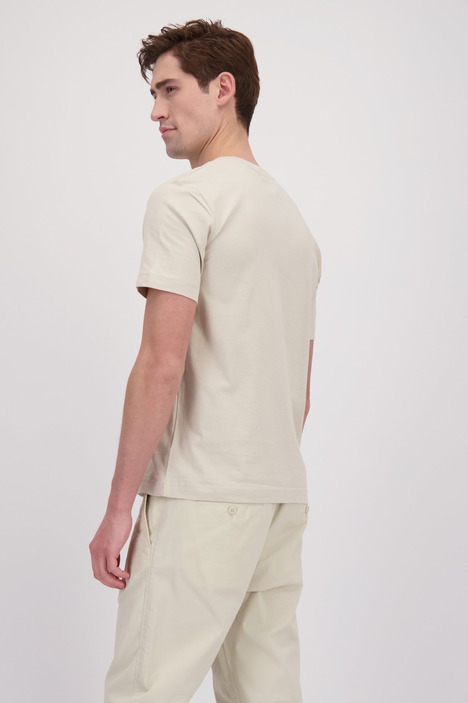 Le dos de T-shirt beige en coton de Marc O'Polo pour Hommes