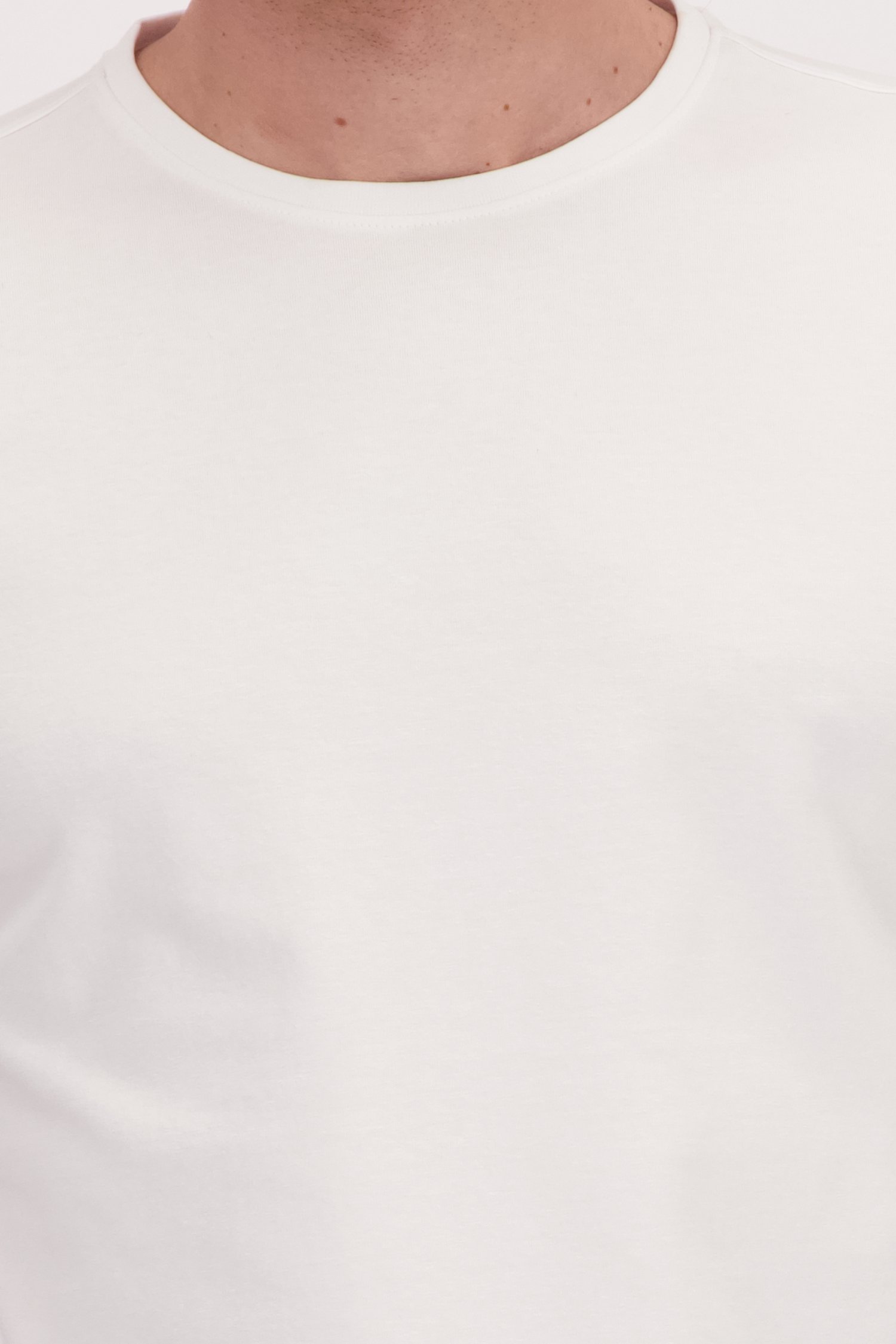 T-shirt blanc à col rond de Liberty Island pour Hommes
