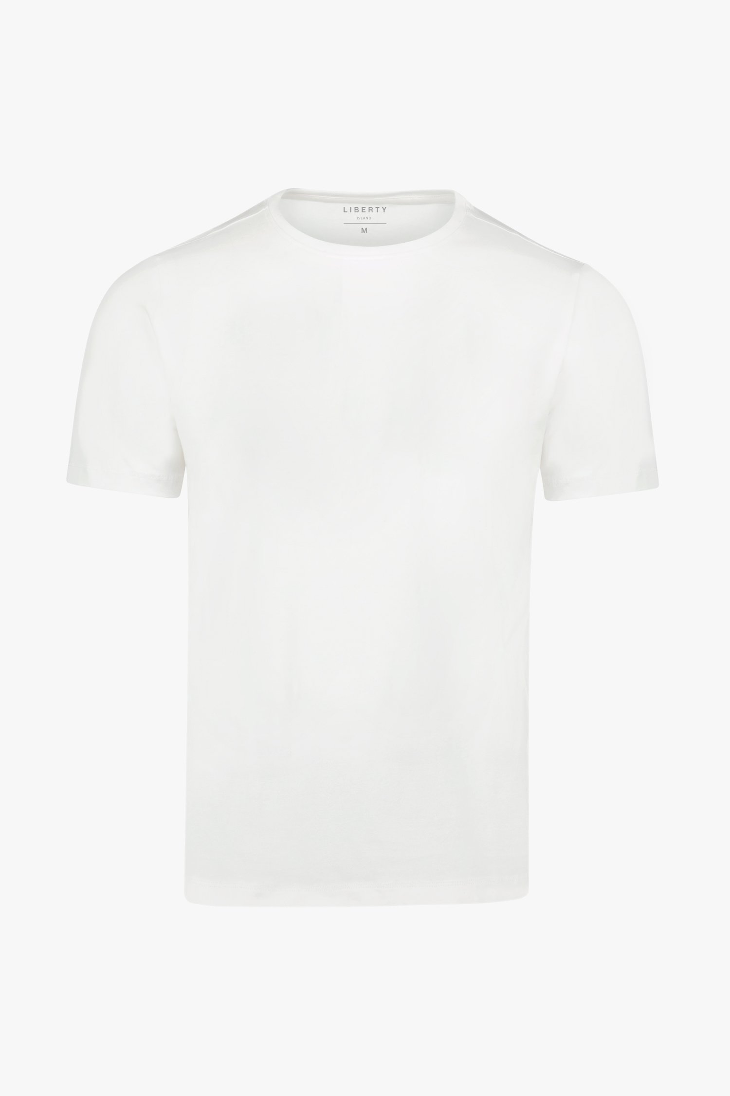 T-shirt blanc à col rond de Liberty Island pour Hommes
