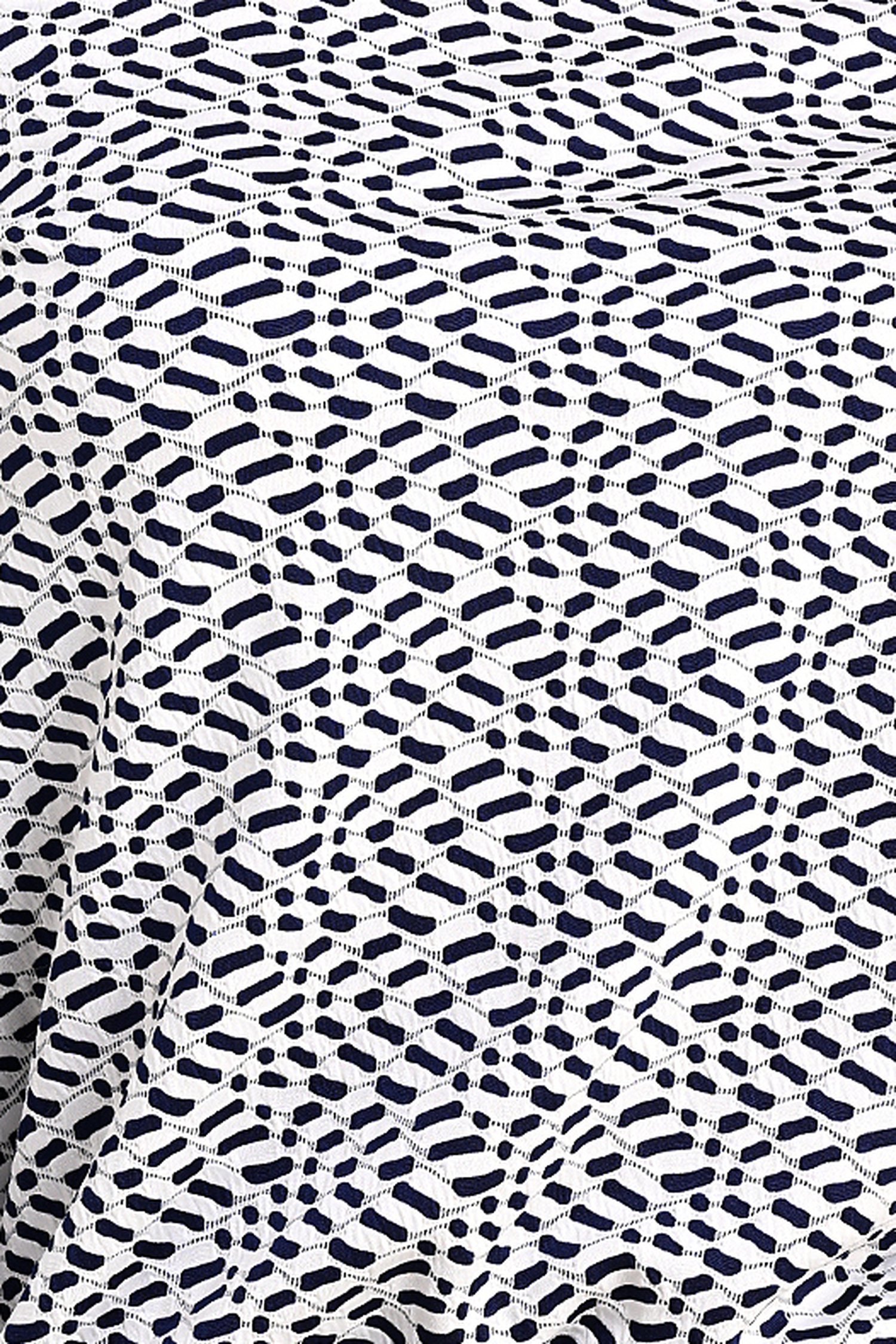 T-shirt blanc à imprimé fin bleu foncé de Bicalla pour Femmes