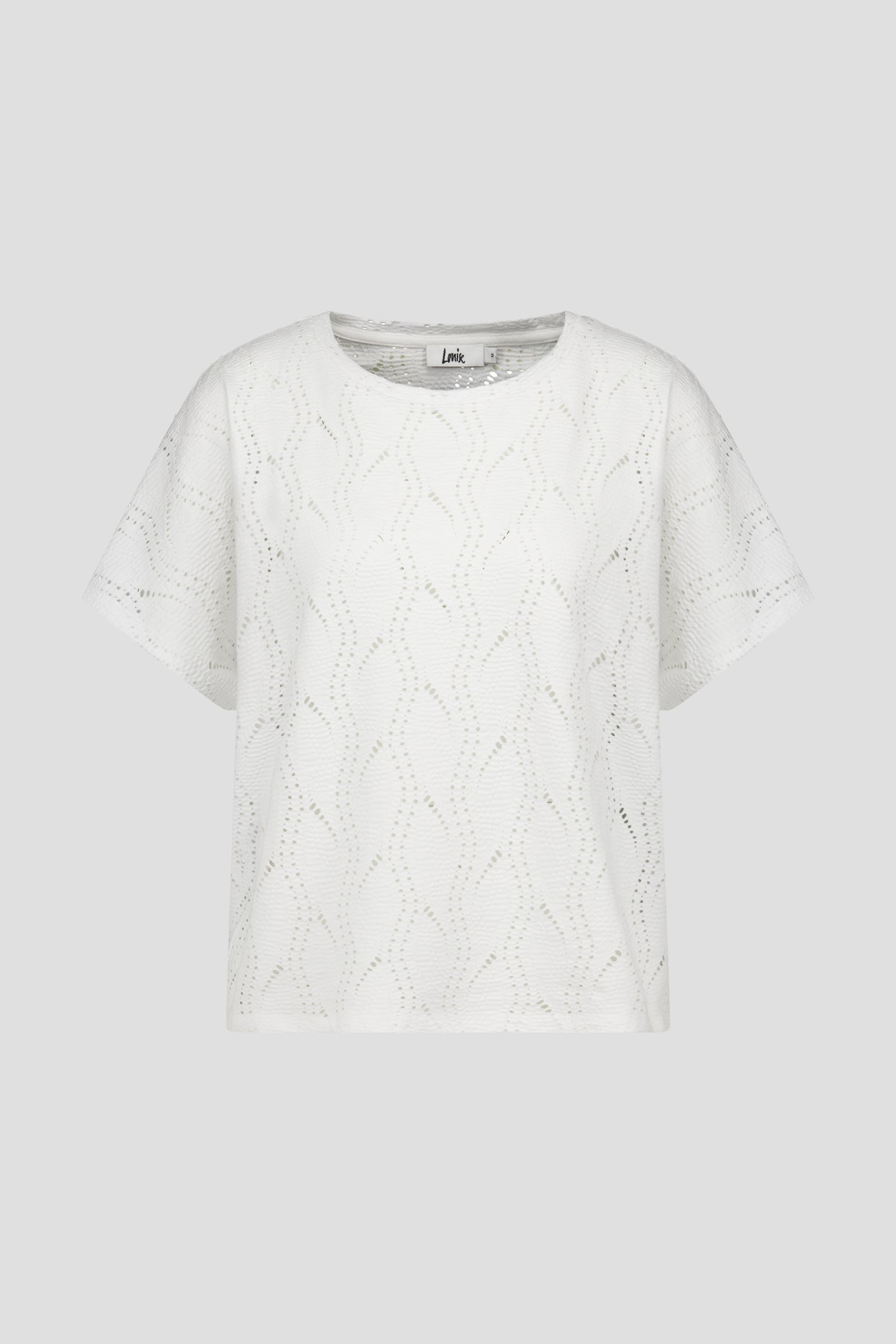 T-shirt blanc avec motif à trous de Louise pour Femmes