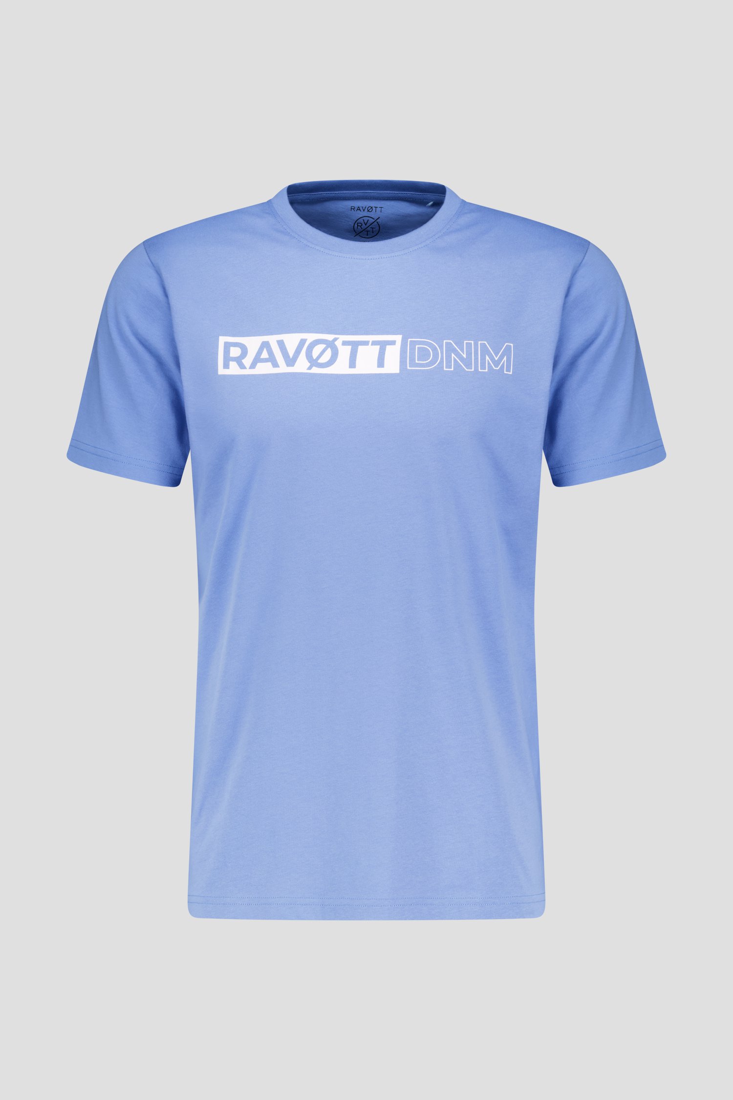 T-shirt bleu avec imprimé de Ravøtt pour Hommes
