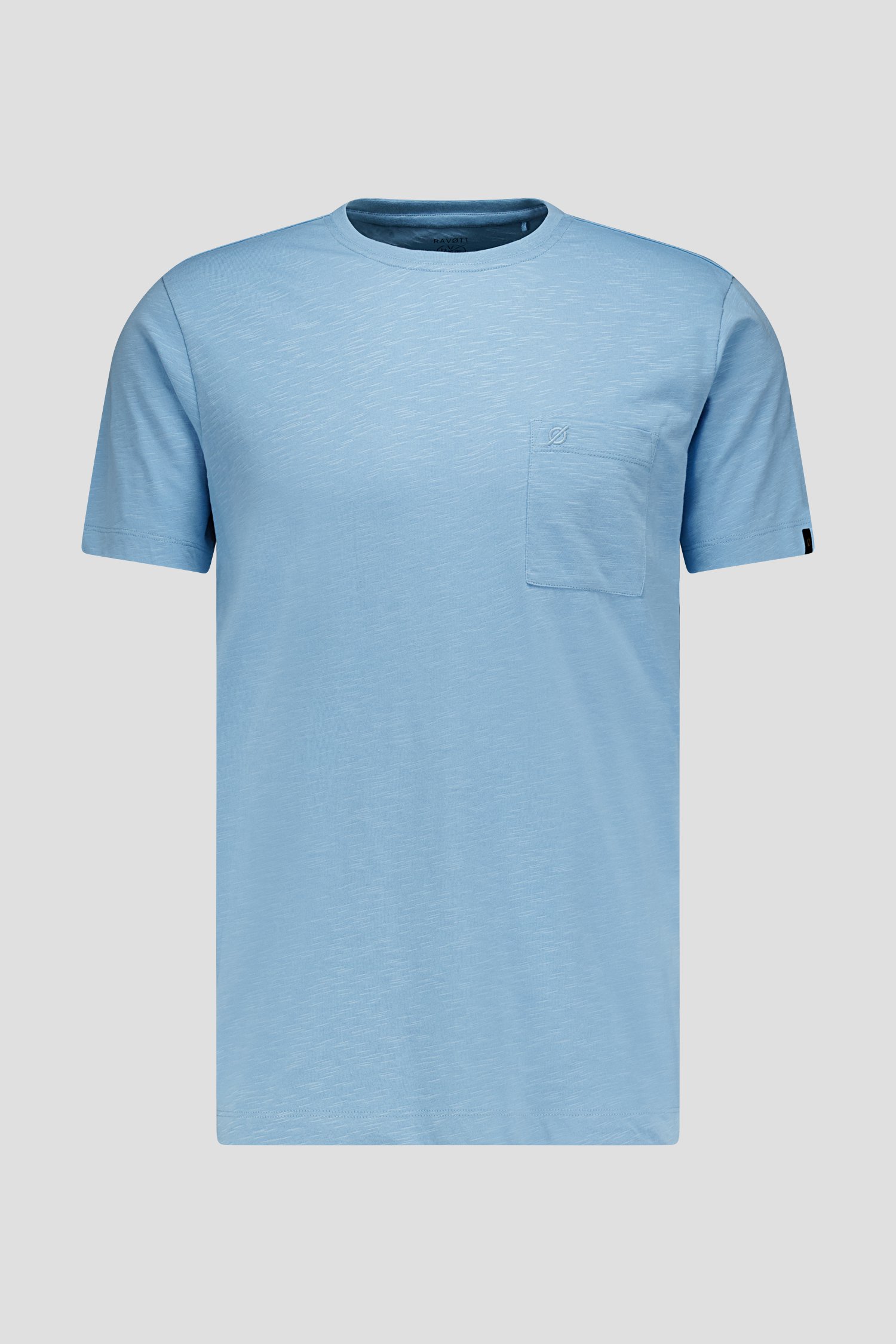 T-shirt bleu clair à col rond de Ravøtt pour Hommes