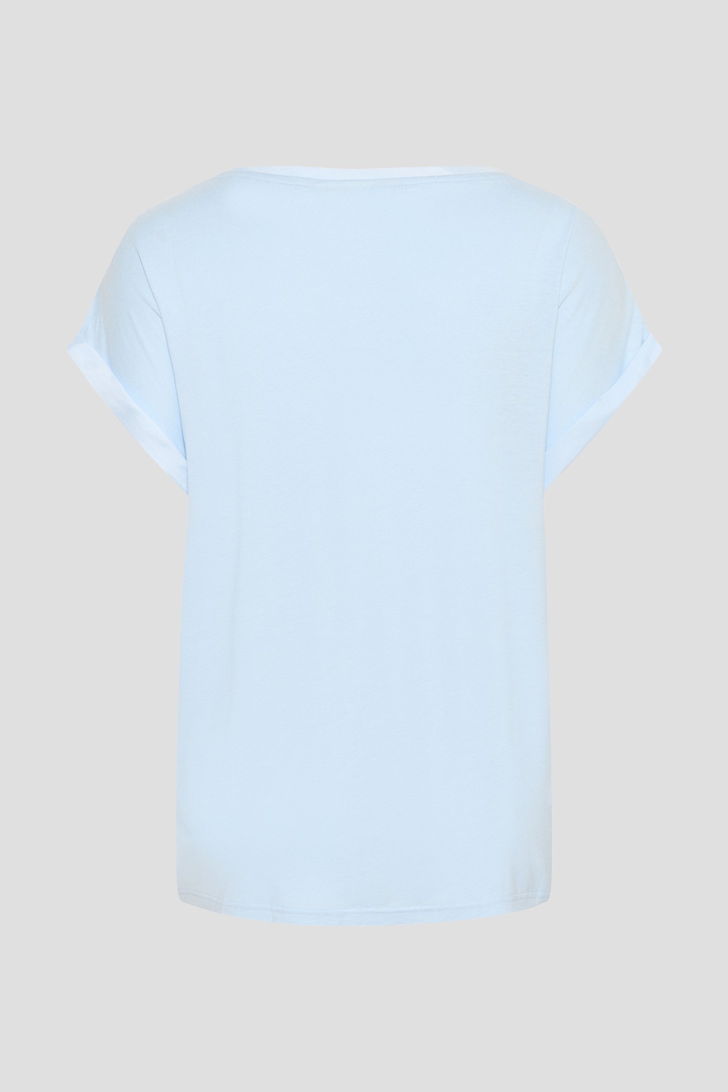 Photo produit 2 de T-shirt bleu clair avec effet satin de Kaffe Curve pour Femmes