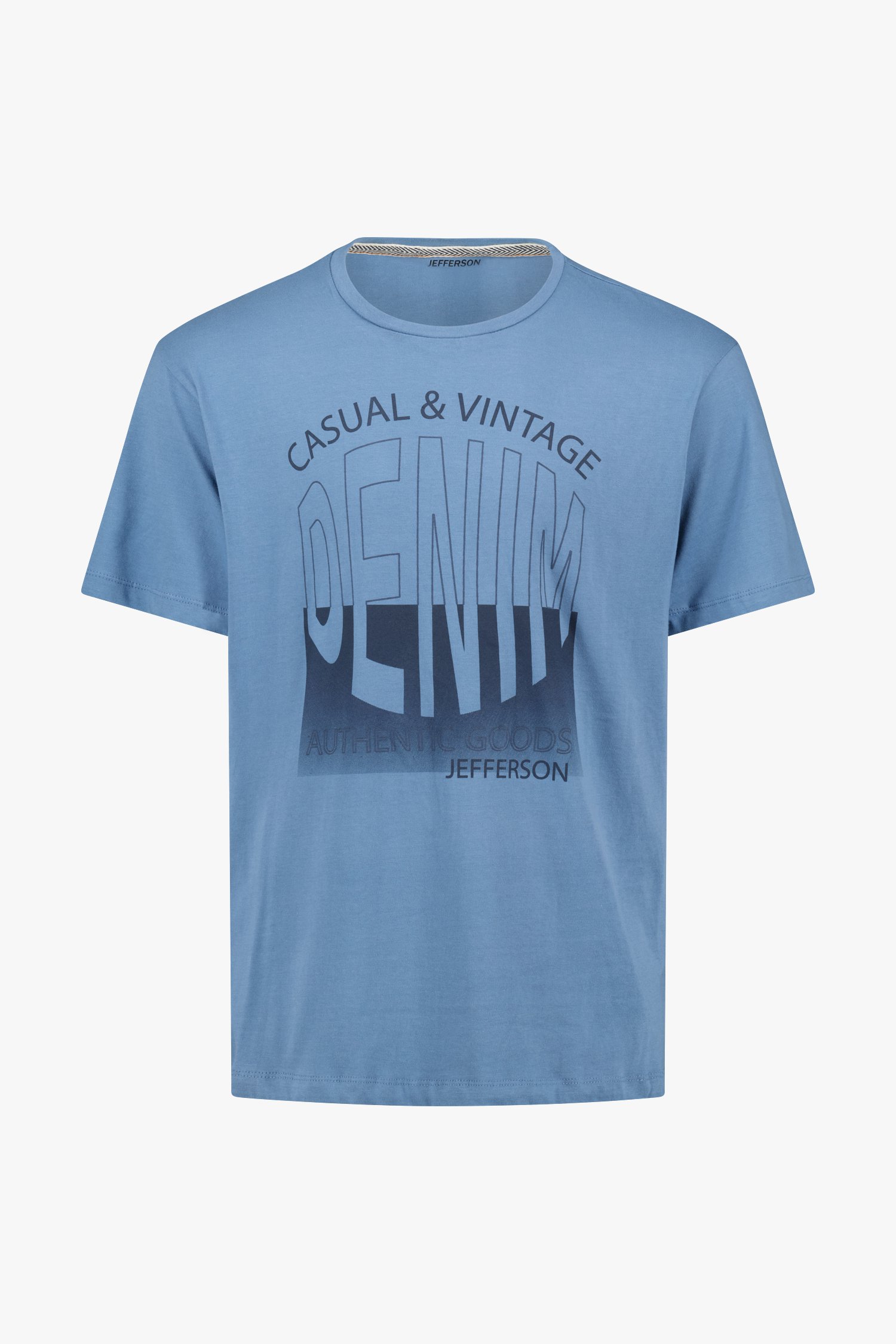 T-shirt bleu clair avec inscription de Jefferson pour Hommes
