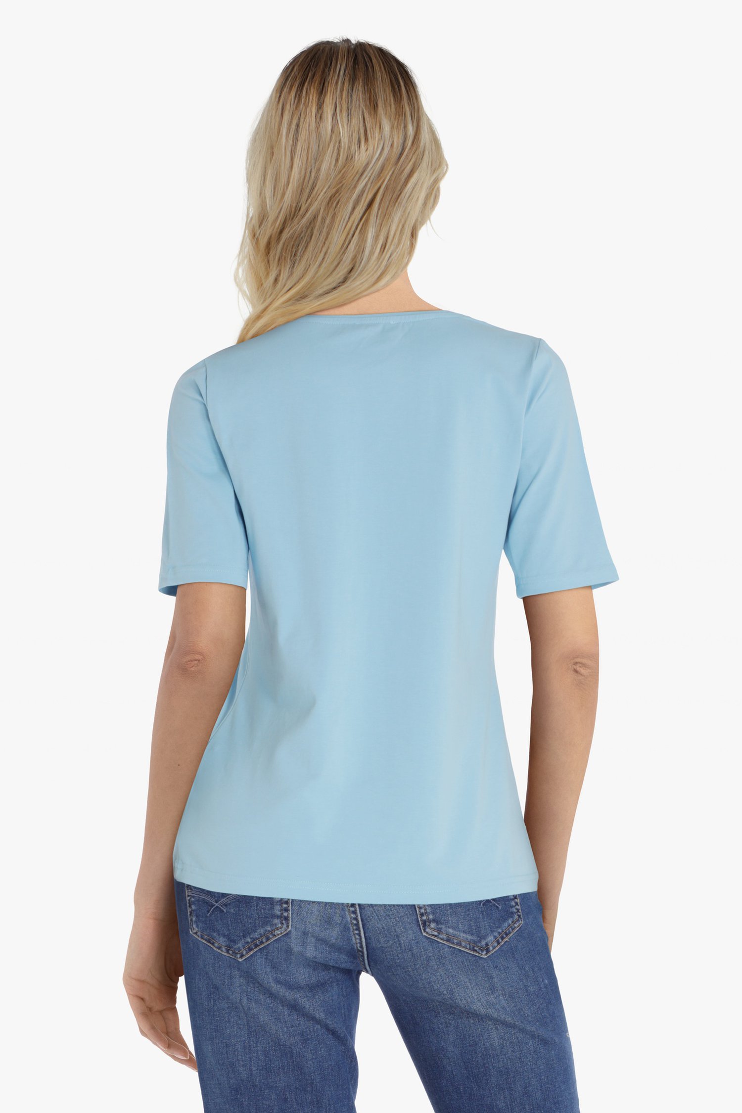 T-shirt bleu clair de Liberty Island pour Femmes