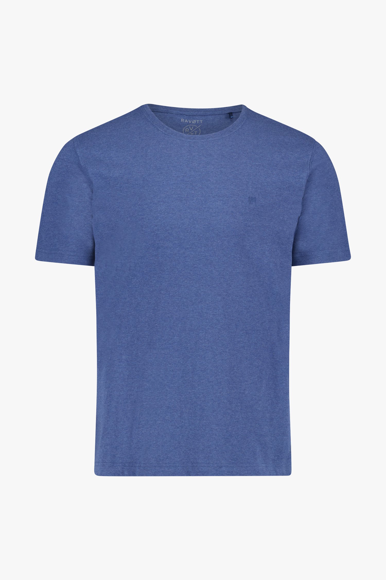 T-shirt bleu foncé à col rond de Ravøtt pour Hommes