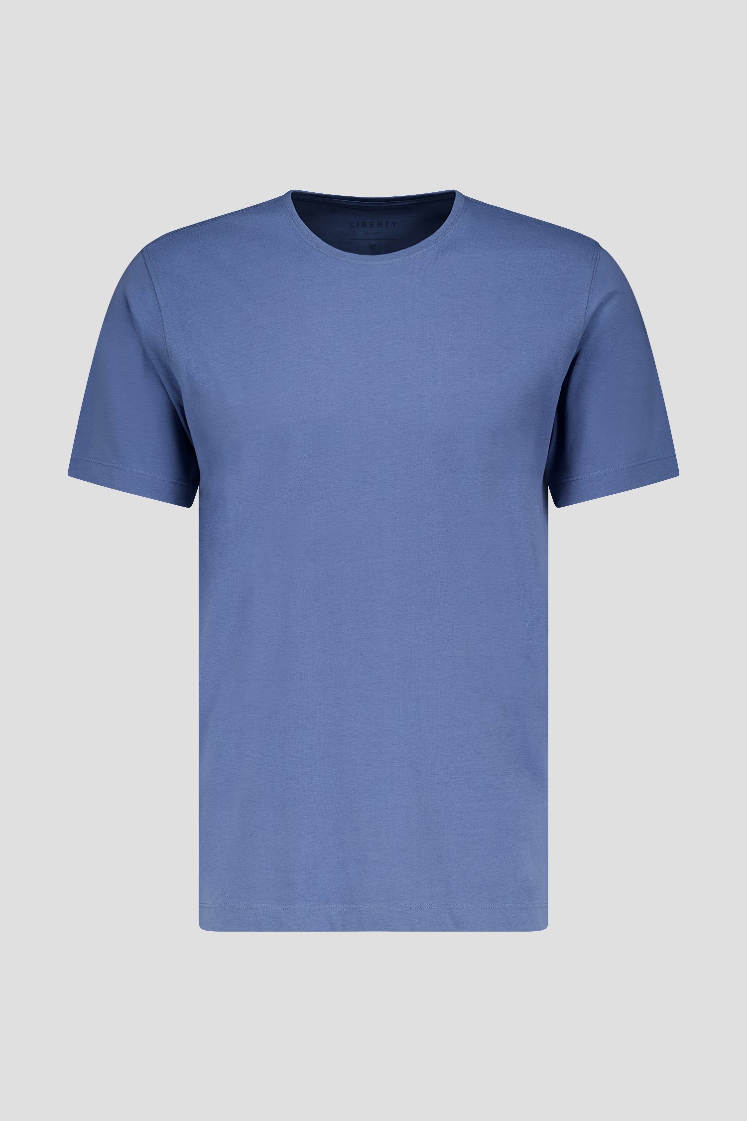 T-shirt bleu-gris à col rond de Liberty Island pour Hommes