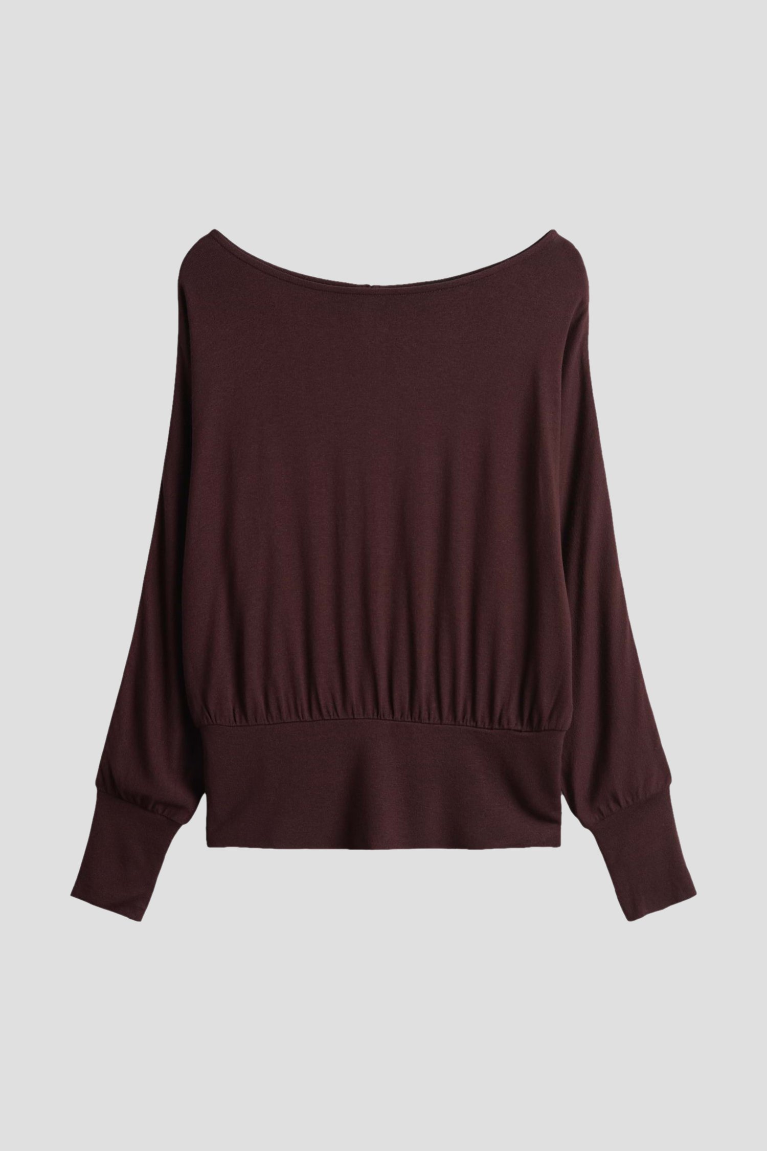 Photo produit 1 de T-shirt bordeaux à manches chauve-souris de Opus pour Femmes