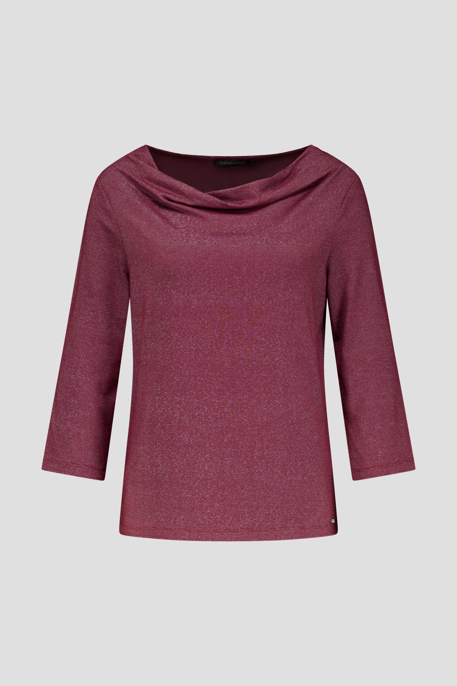 Photo produit 1 de T-shirt bordeaux scintillant de Claude Arielle pour Femmes