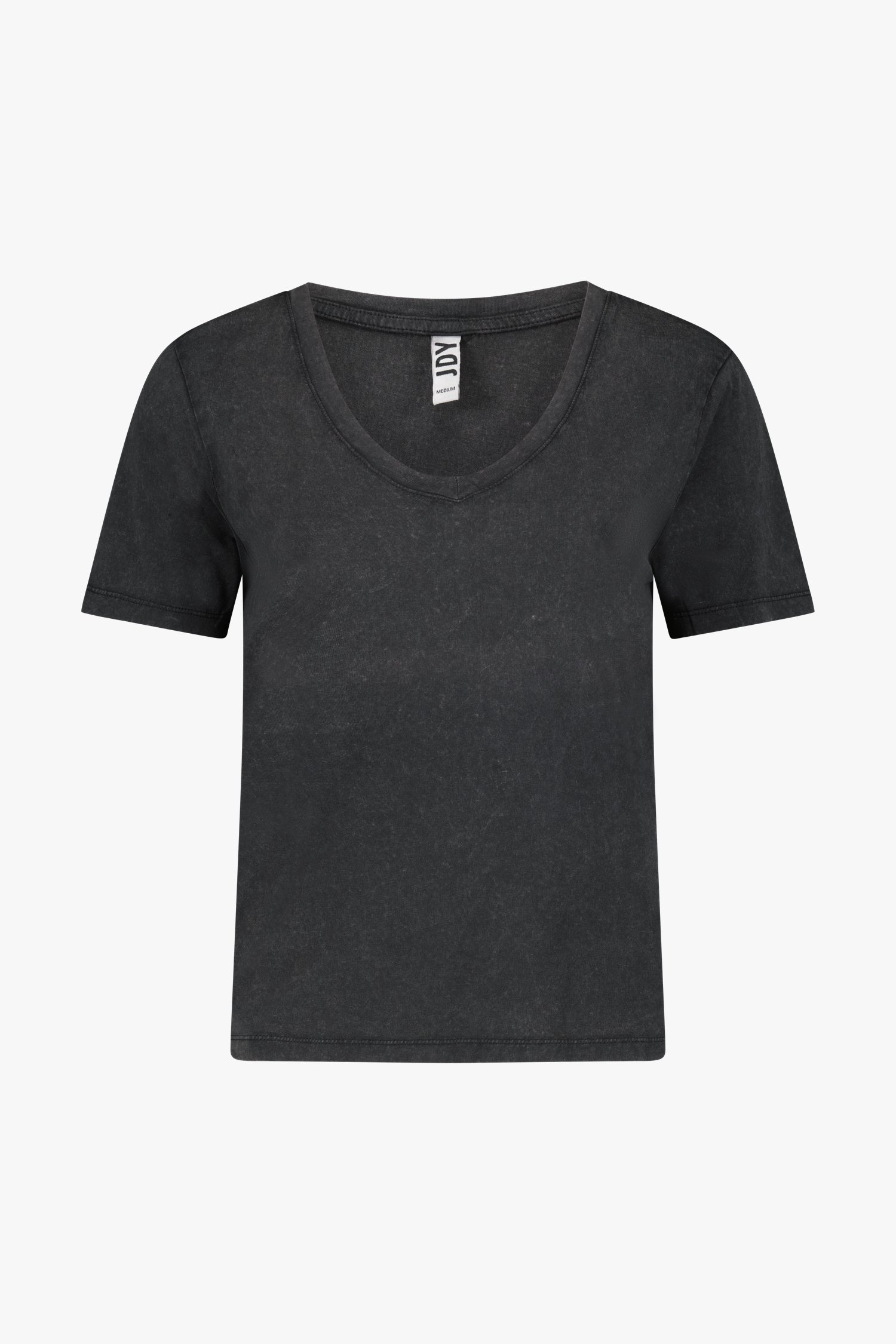 T-shirt col en V noir de JDY pour Femmes