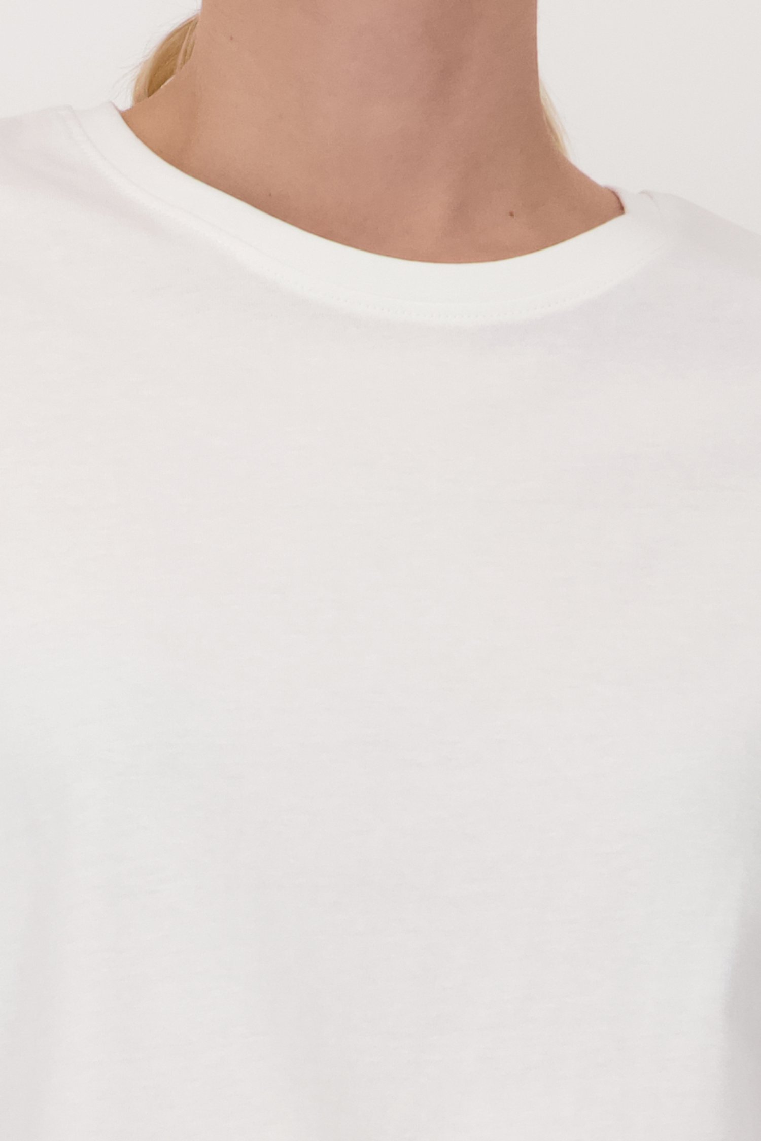 T-shirt écru à col rond de Liberty Island pour Femmes