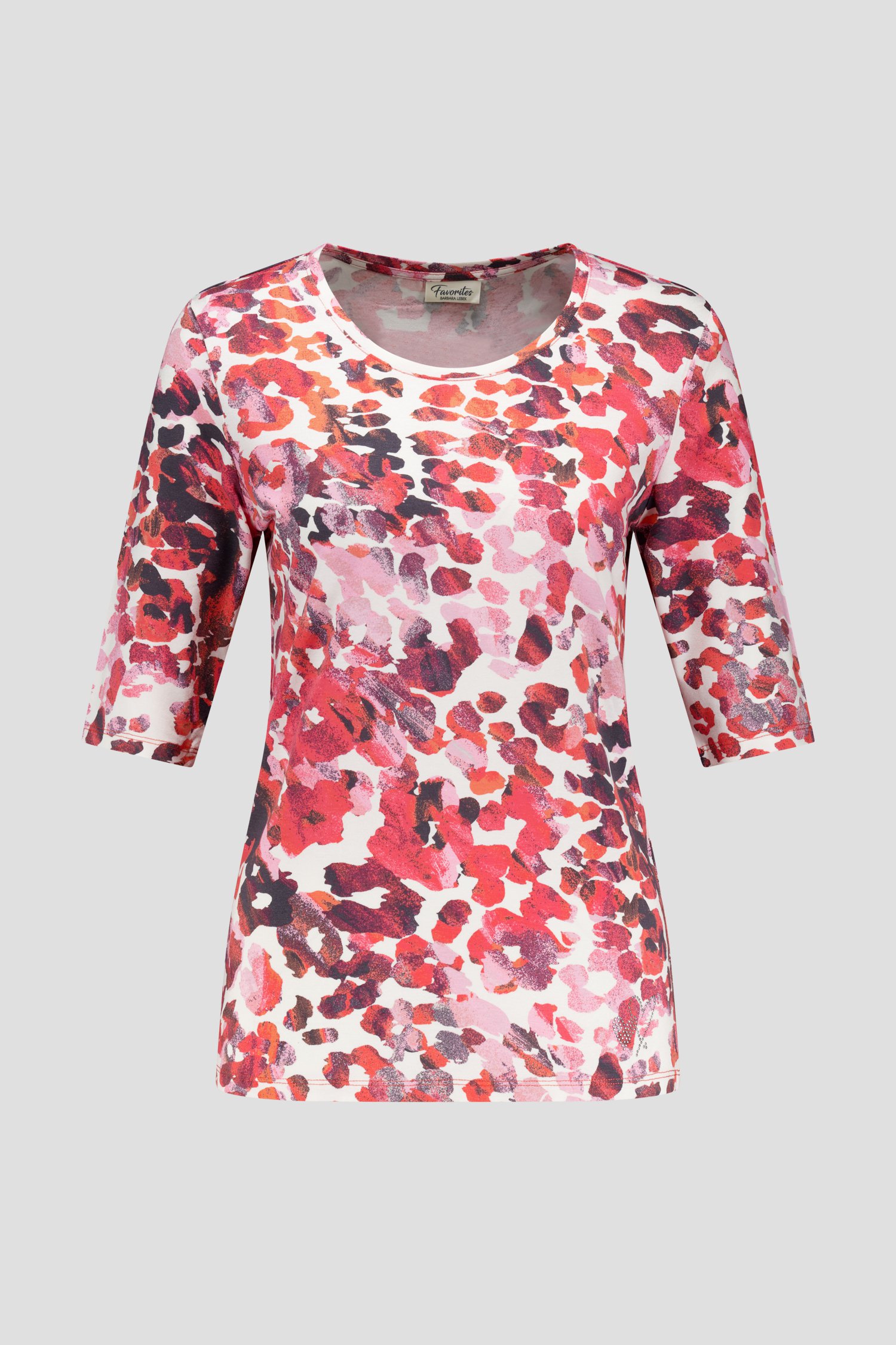 T-shirt écru à imprimé rouge de Barbara Lebek pour Femmes
