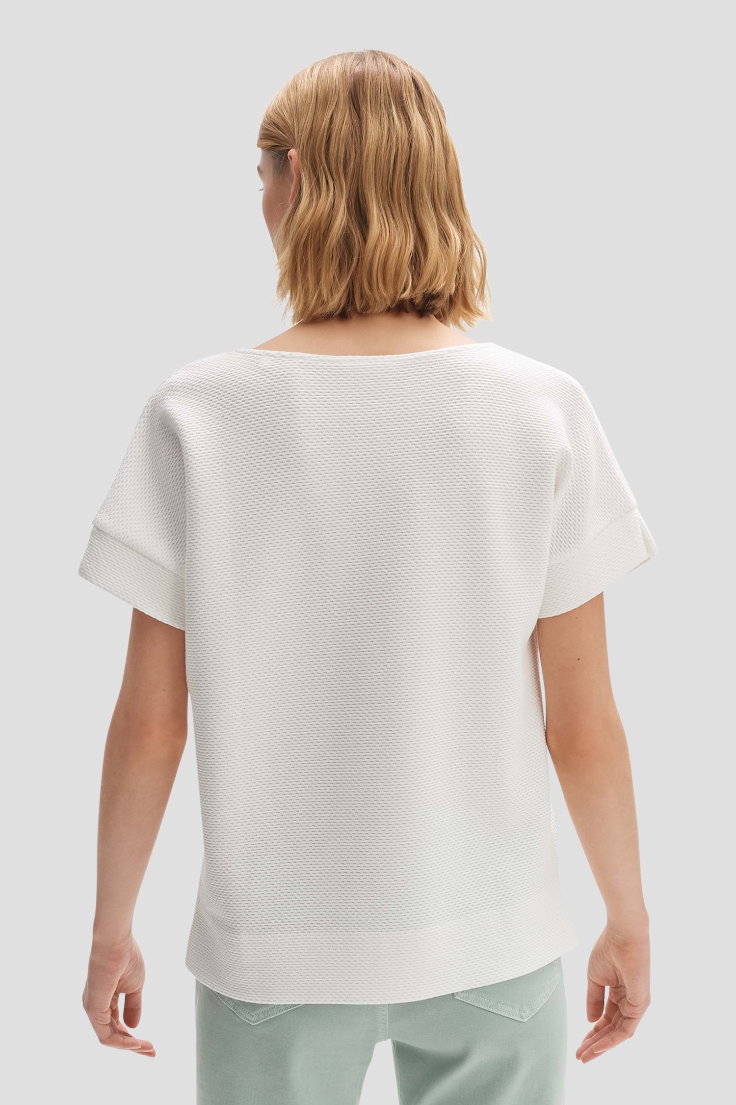 T-shirt écru avec texture de Opus pour Femmes