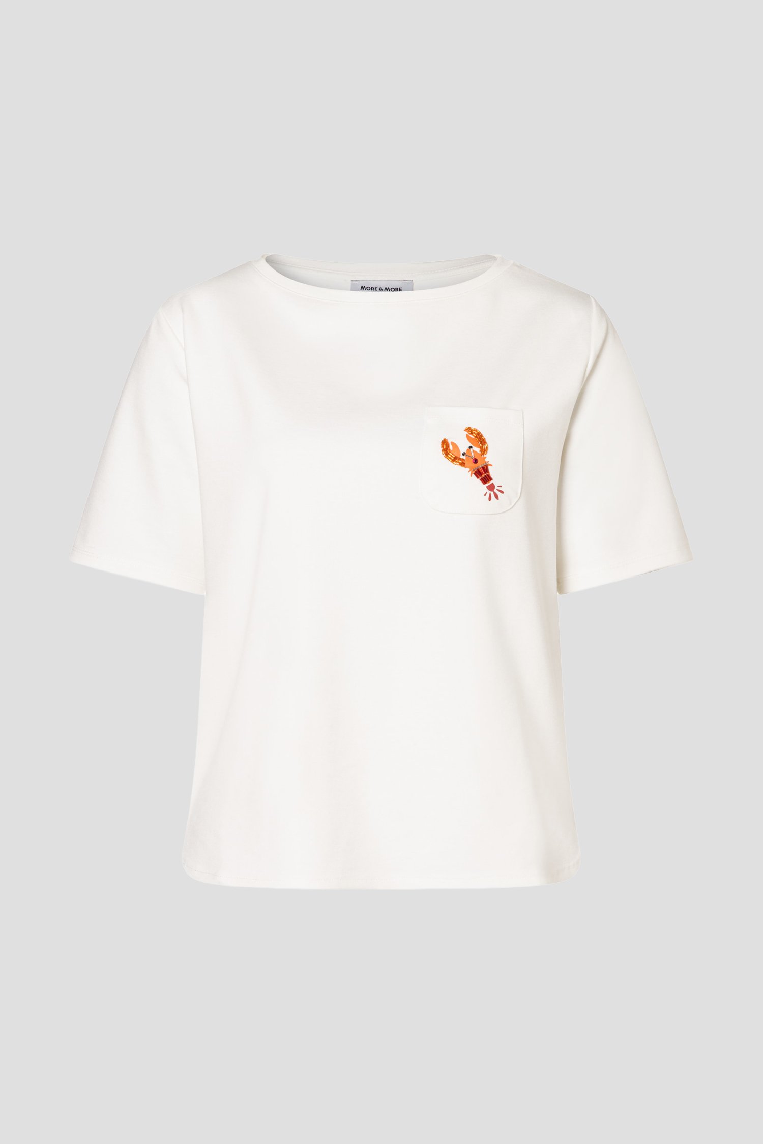 Photo produit 1 de T-shirt écru avec une touche créative de More & More pour Femmes