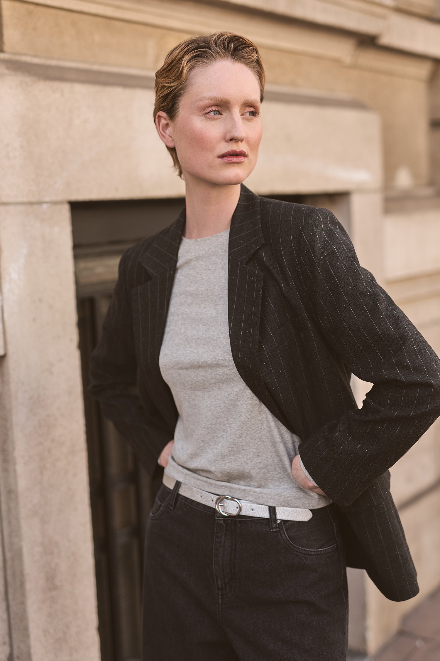 Photo supplémentaire 5 de T-shirt gris chiné à manches longues de Louise pour Femmes