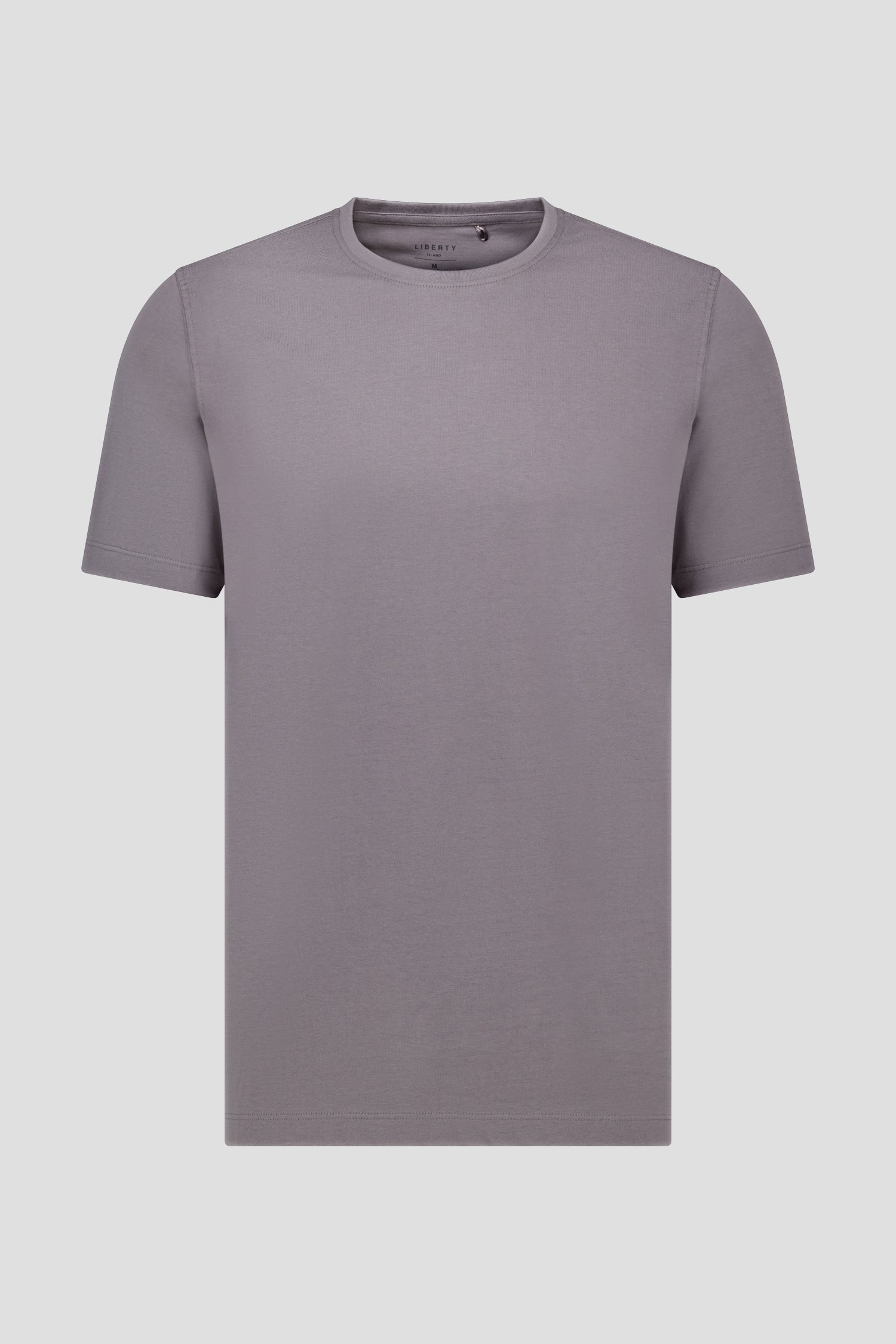 T-shirt gris foncé à col rond de Liberty Island pour Hommes