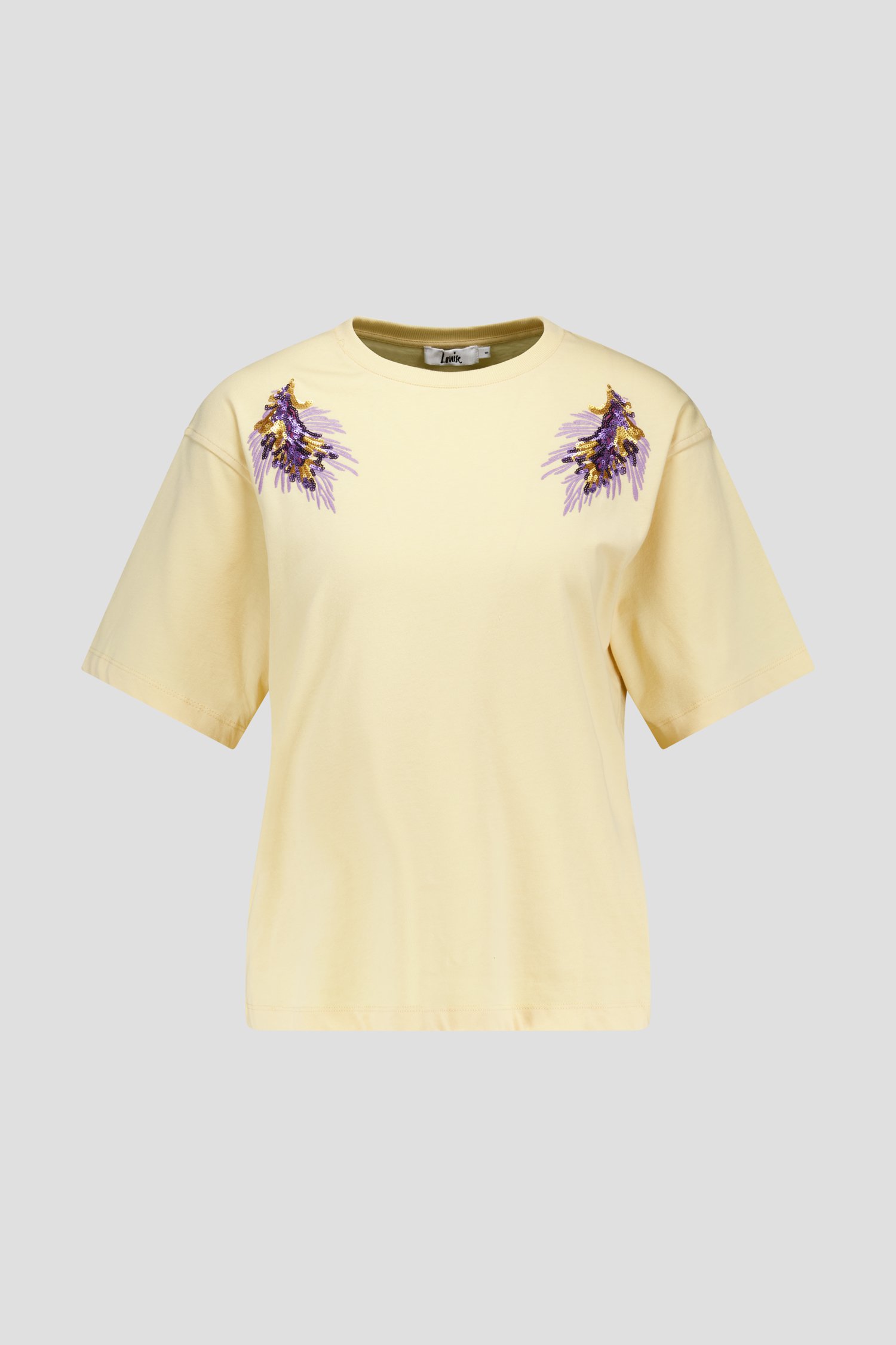 T-shirt jaune beurre avec paillettes de Louise pour Femmes