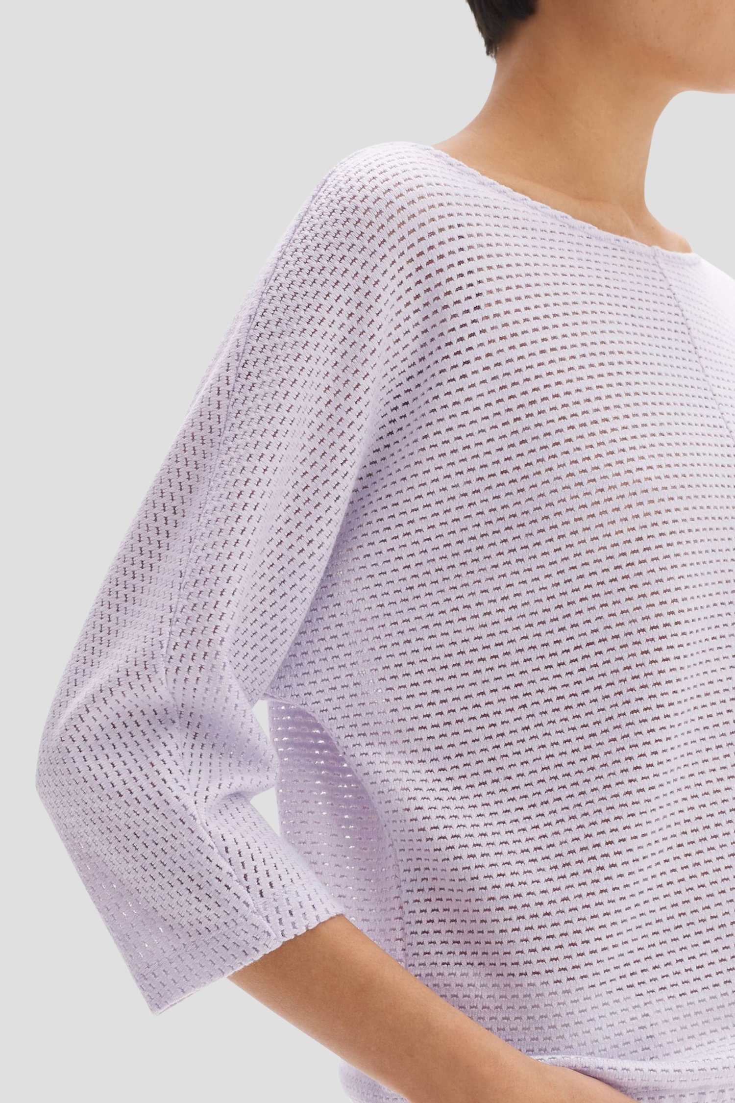 T-shirt lilas en crochet avec motif ajouré de Opus pour Femmes