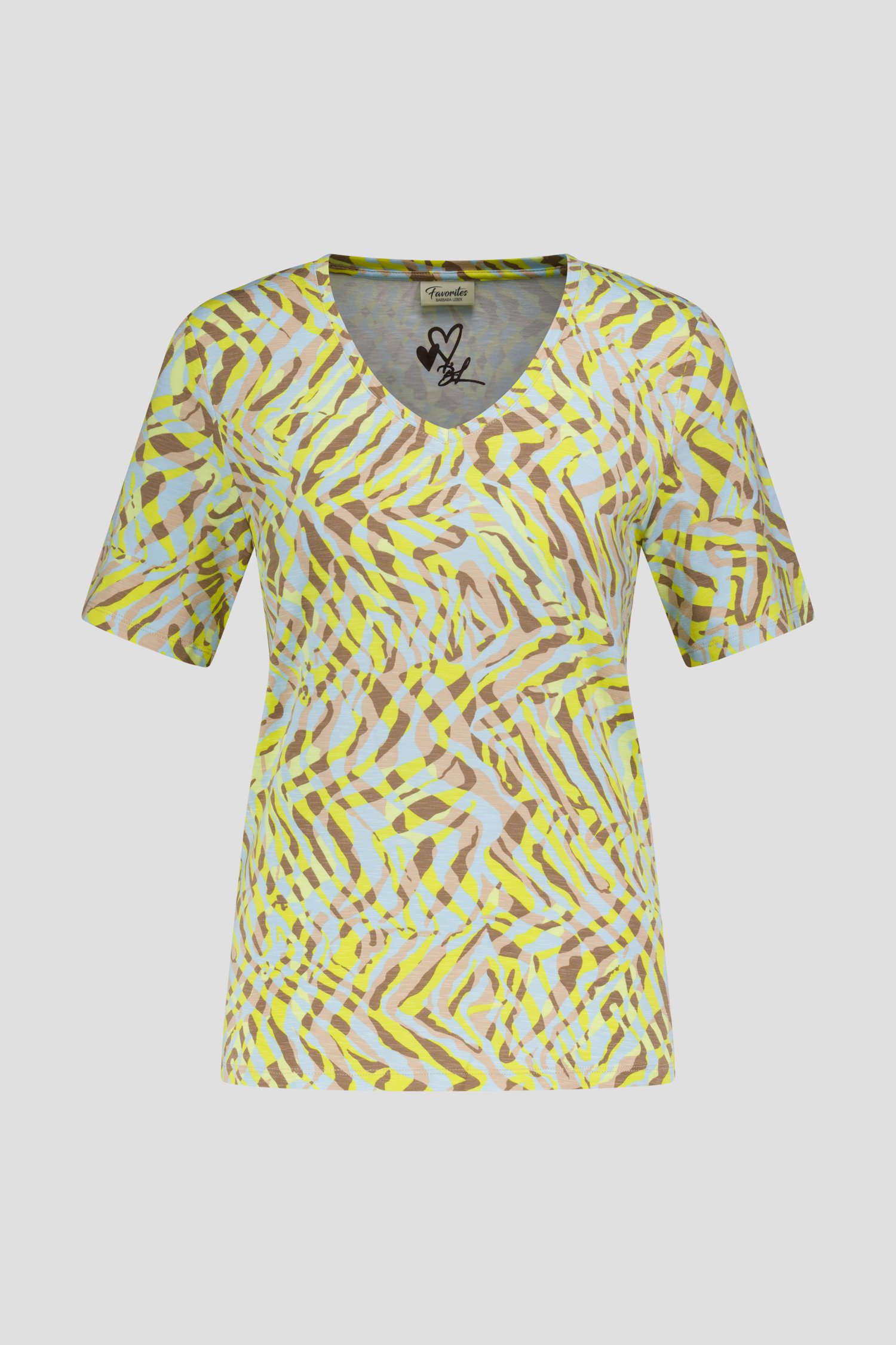 T-shirt met geel-bruine print van Barbara Lebek voor Dames