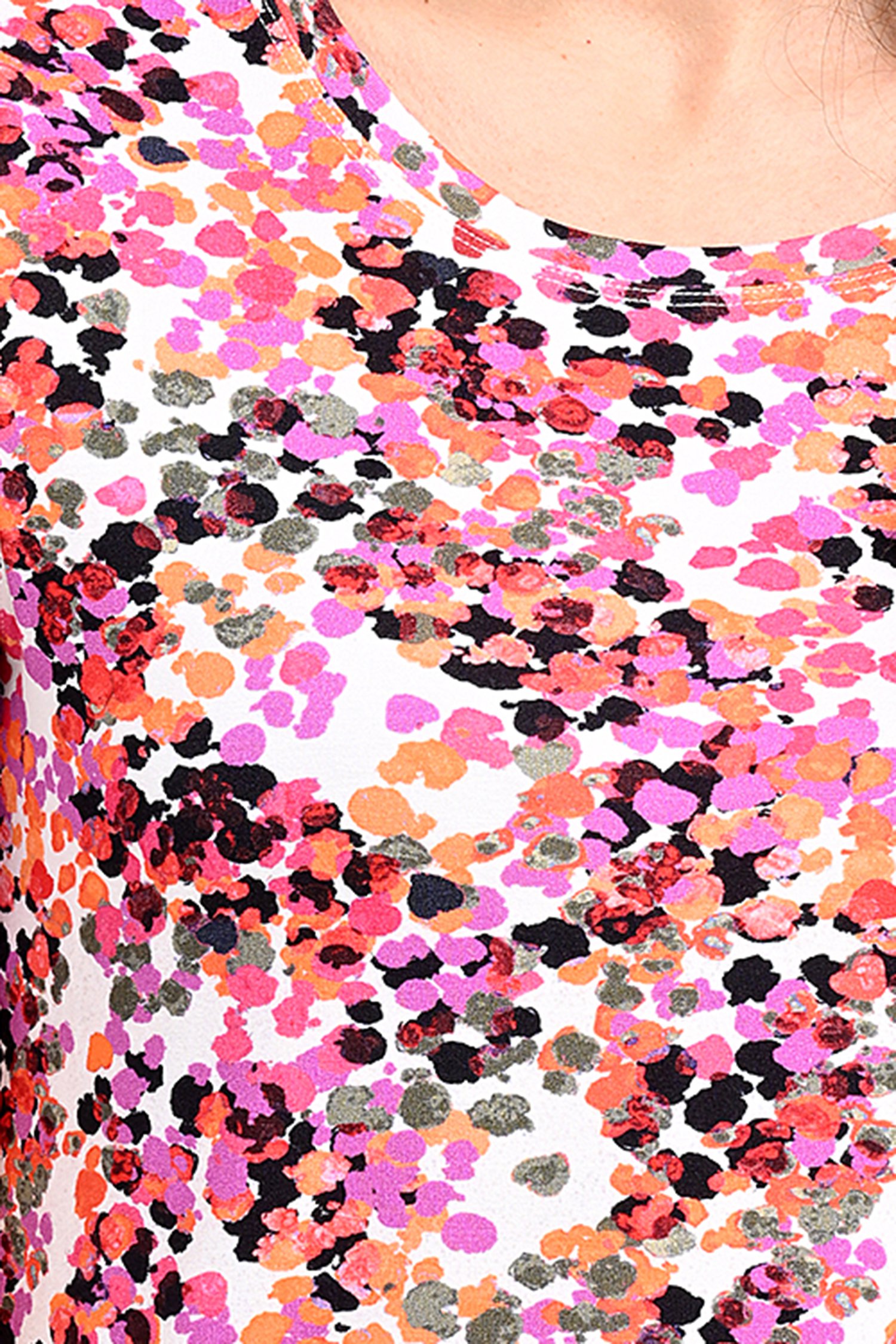 T-shirt met kleurrijke bolletjesprint van Bicalla voor Dames