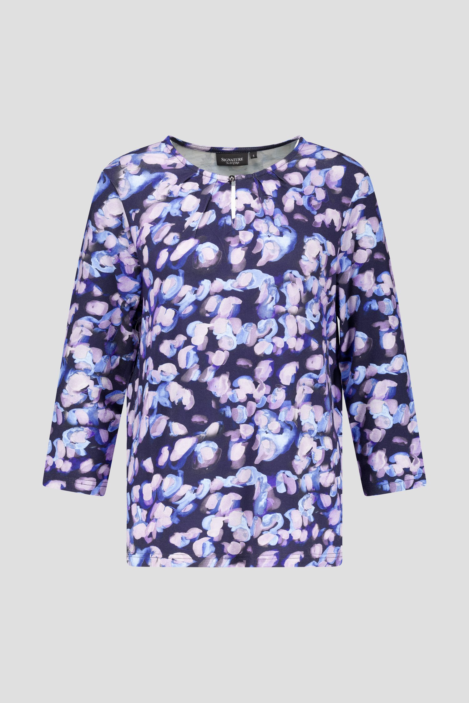 T-shirt met paars-blauwe print van Signature voor Dames