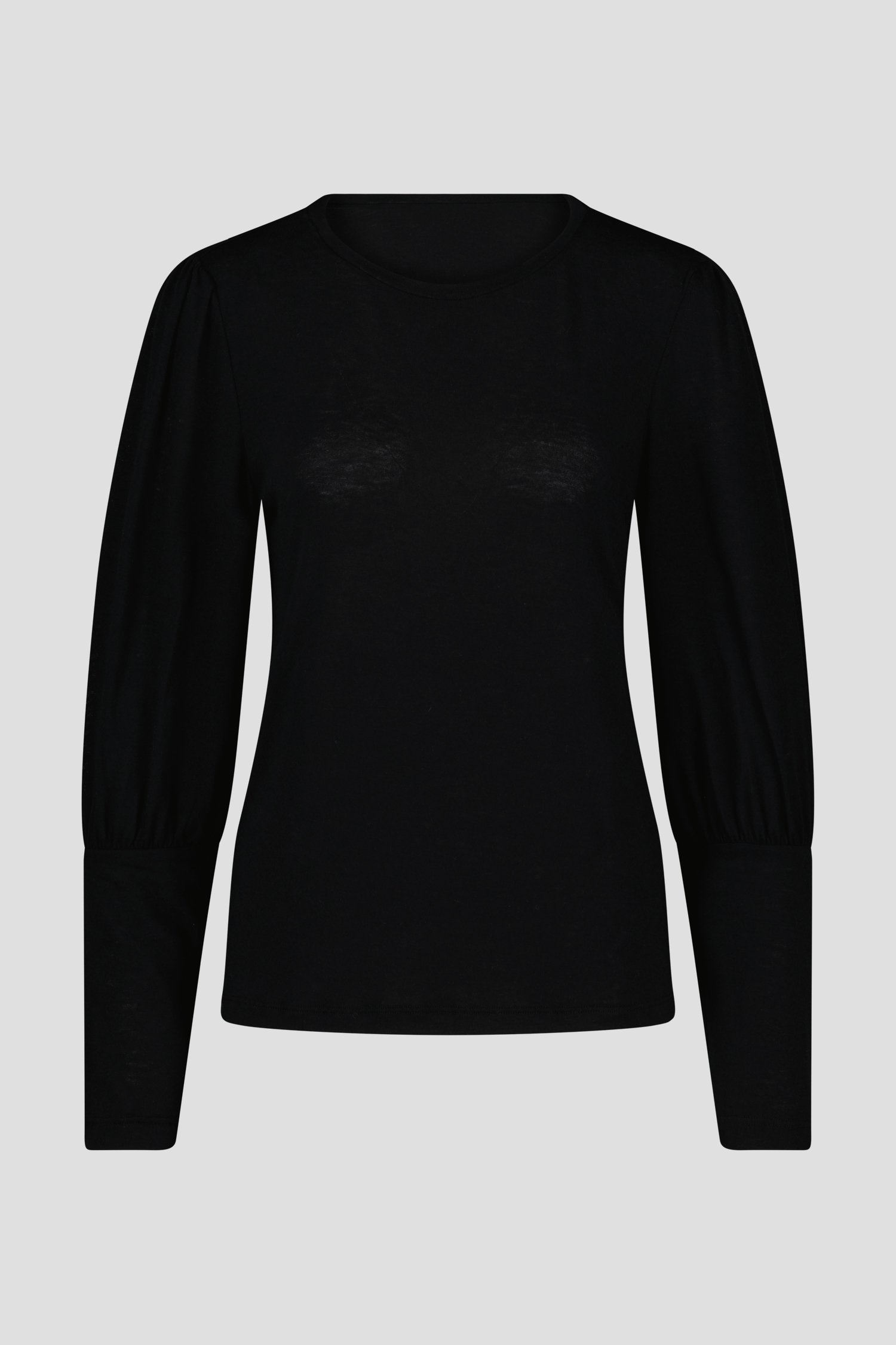 T-shirt noir fin avec manches détaillées de Geisha pour Femmes