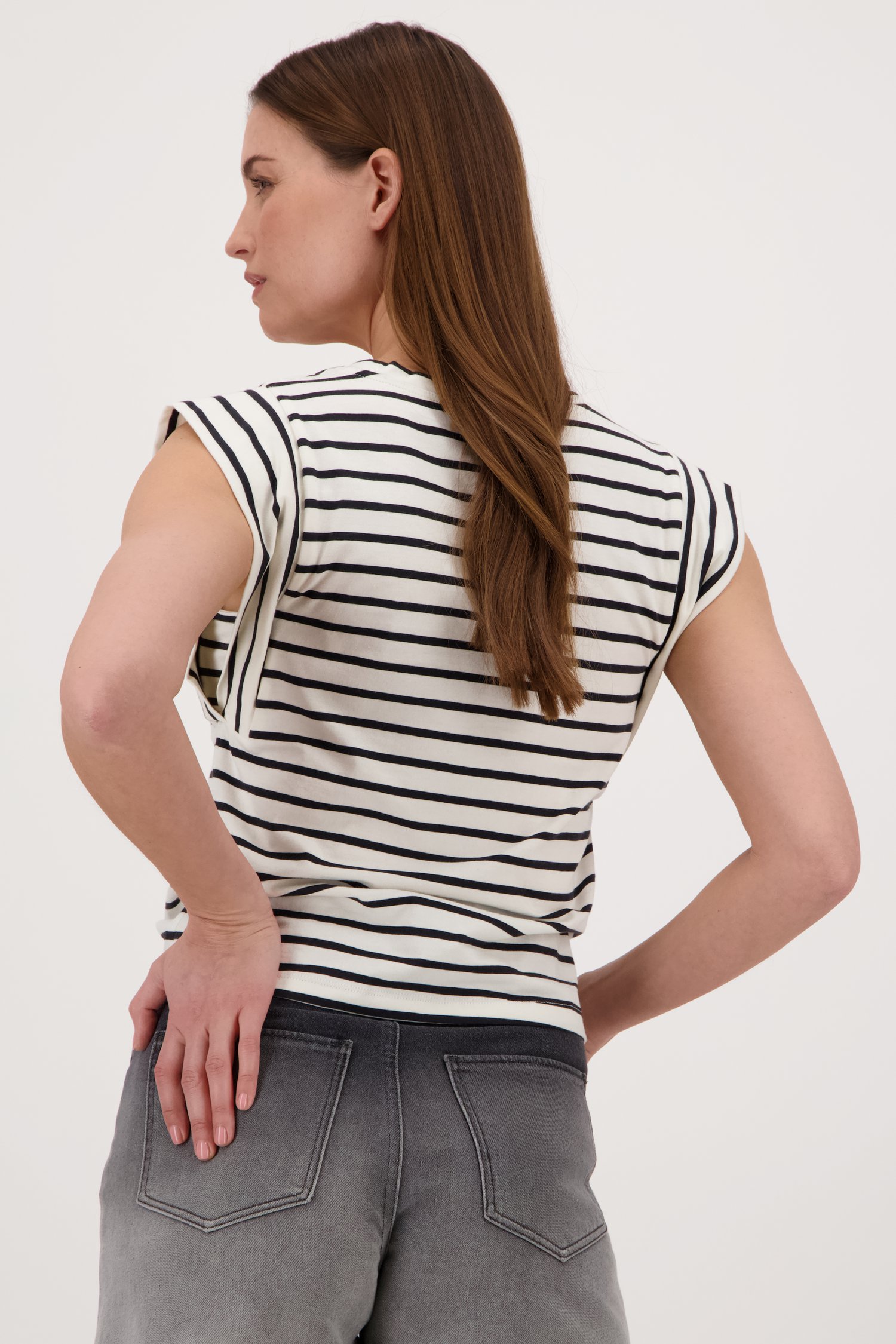 T-shirt rayé sans manches de Louise pour Femmes