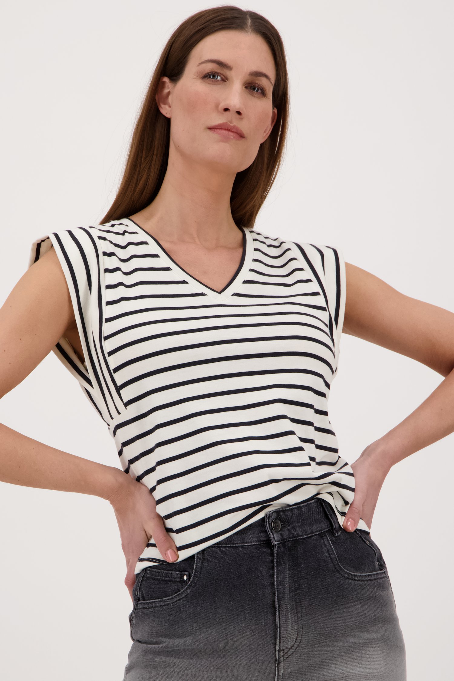 T-shirt rayé sans manches de Louise pour Femmes