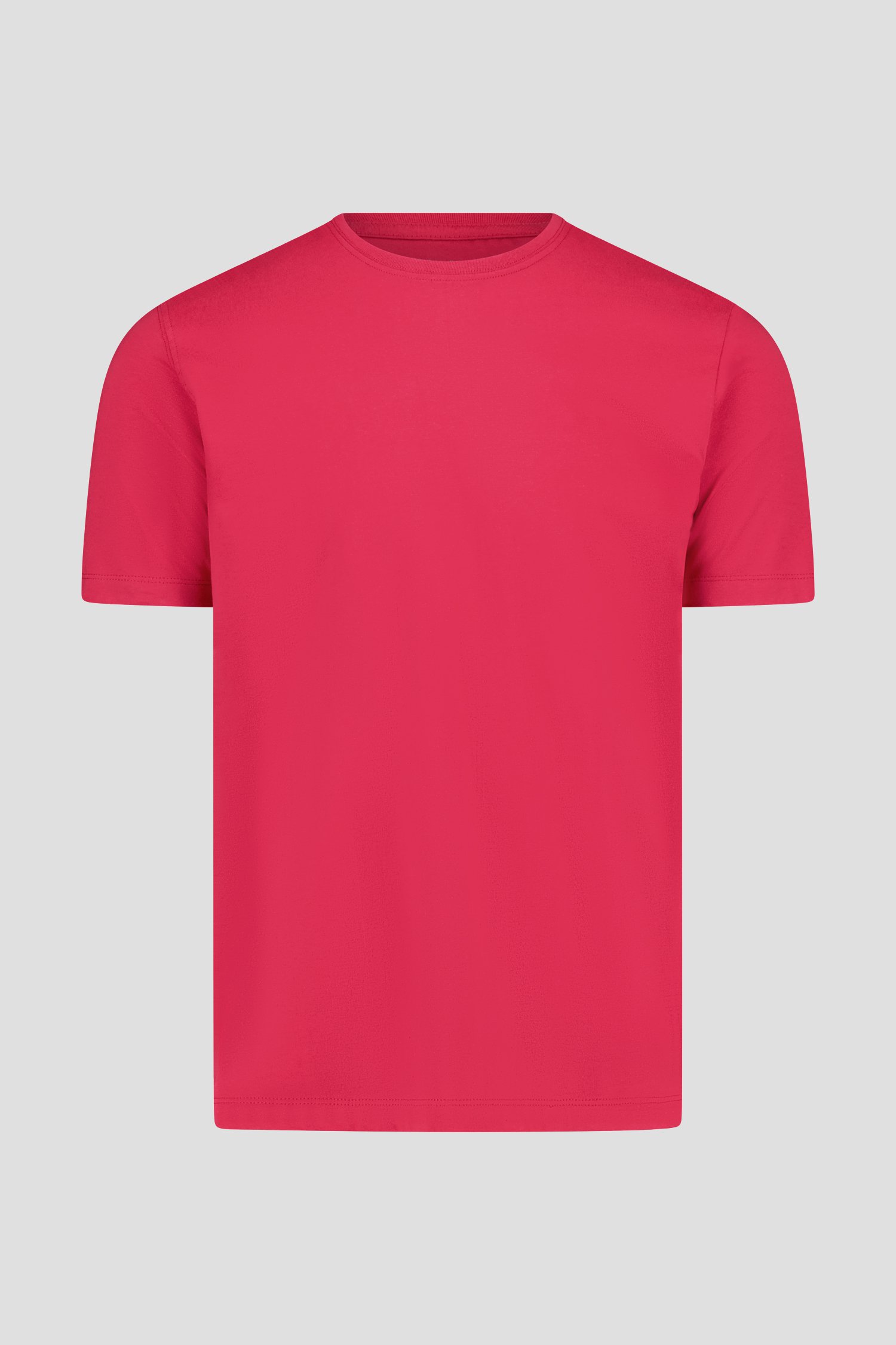 T-shirt rouge à col rond de Liberty Island pour Hommes