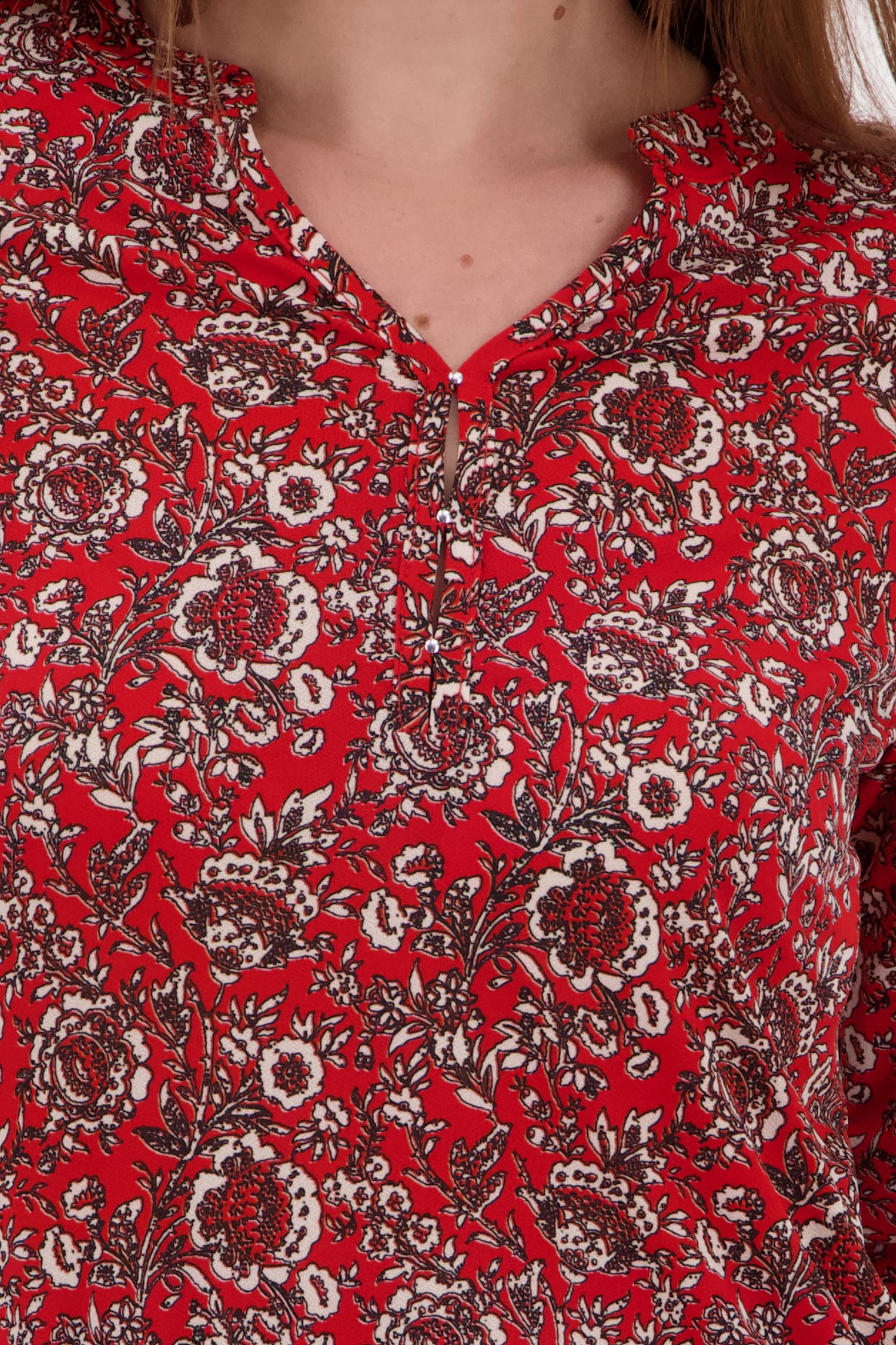 T-shirt rouge à fleurs  de Diane Laury pour Femmes