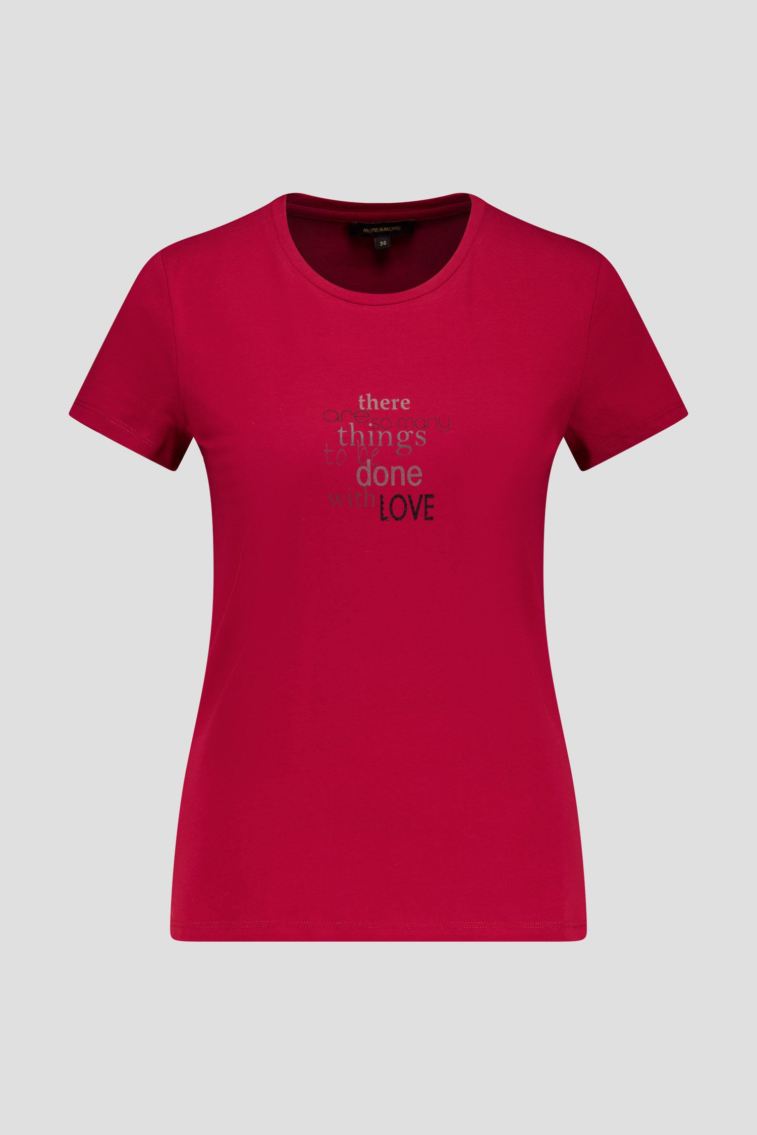 T-shirt rouge avec impression de More & More pour Femmes