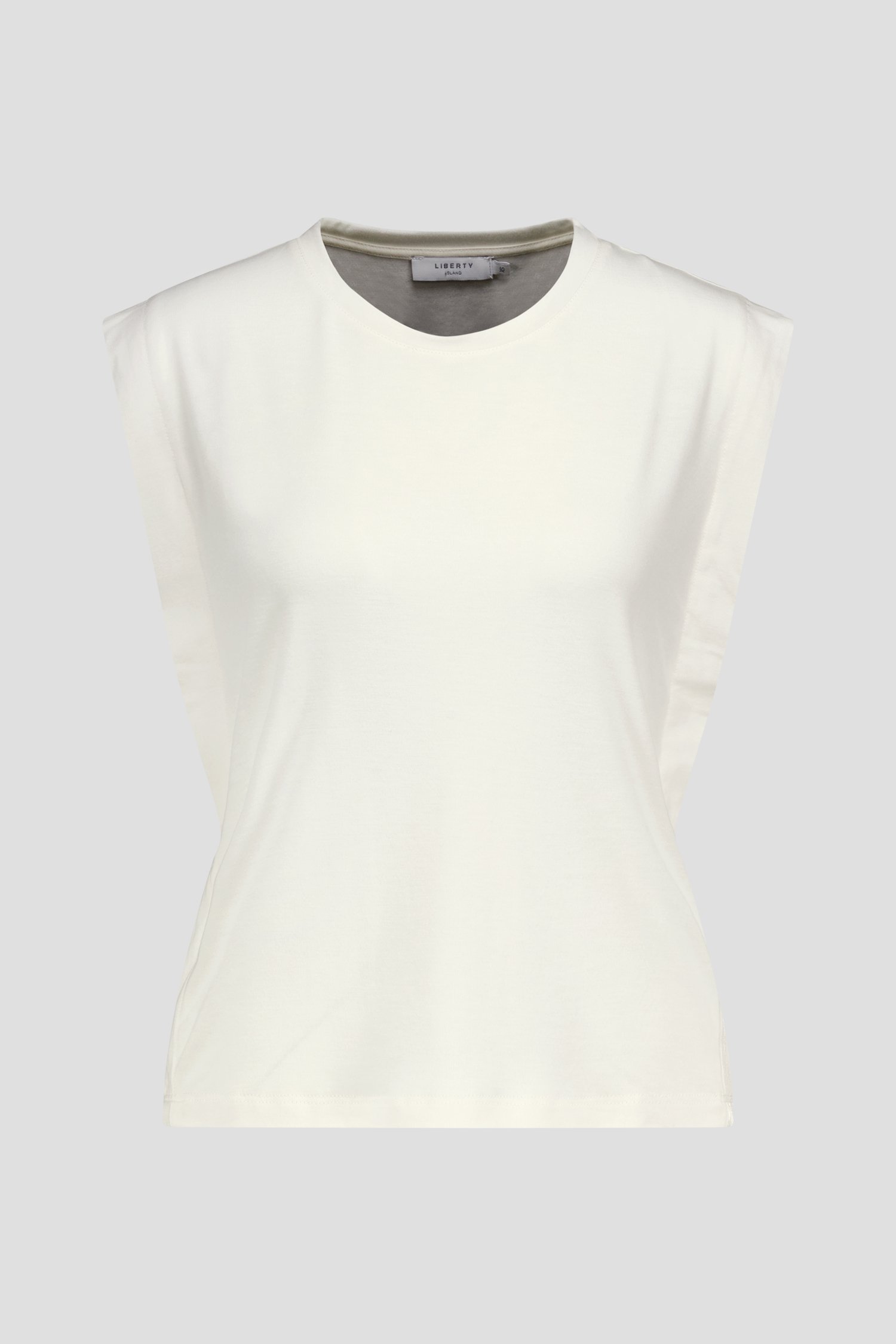 T-shirt sans manches écru de Liberty Island pour Femmes
